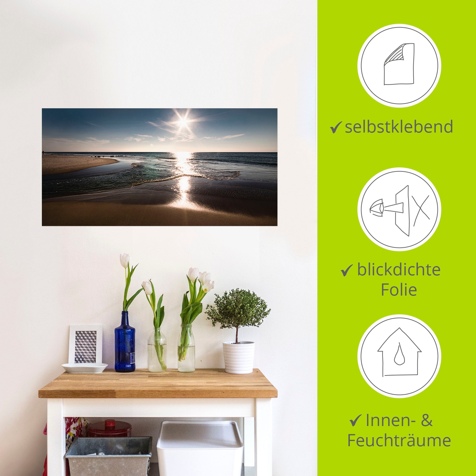 Artland Wandbild »Sylt IV«, Strand, (1 St.), als Leinwandbild, Poster, Wandaufkleber in verschied. Grössen