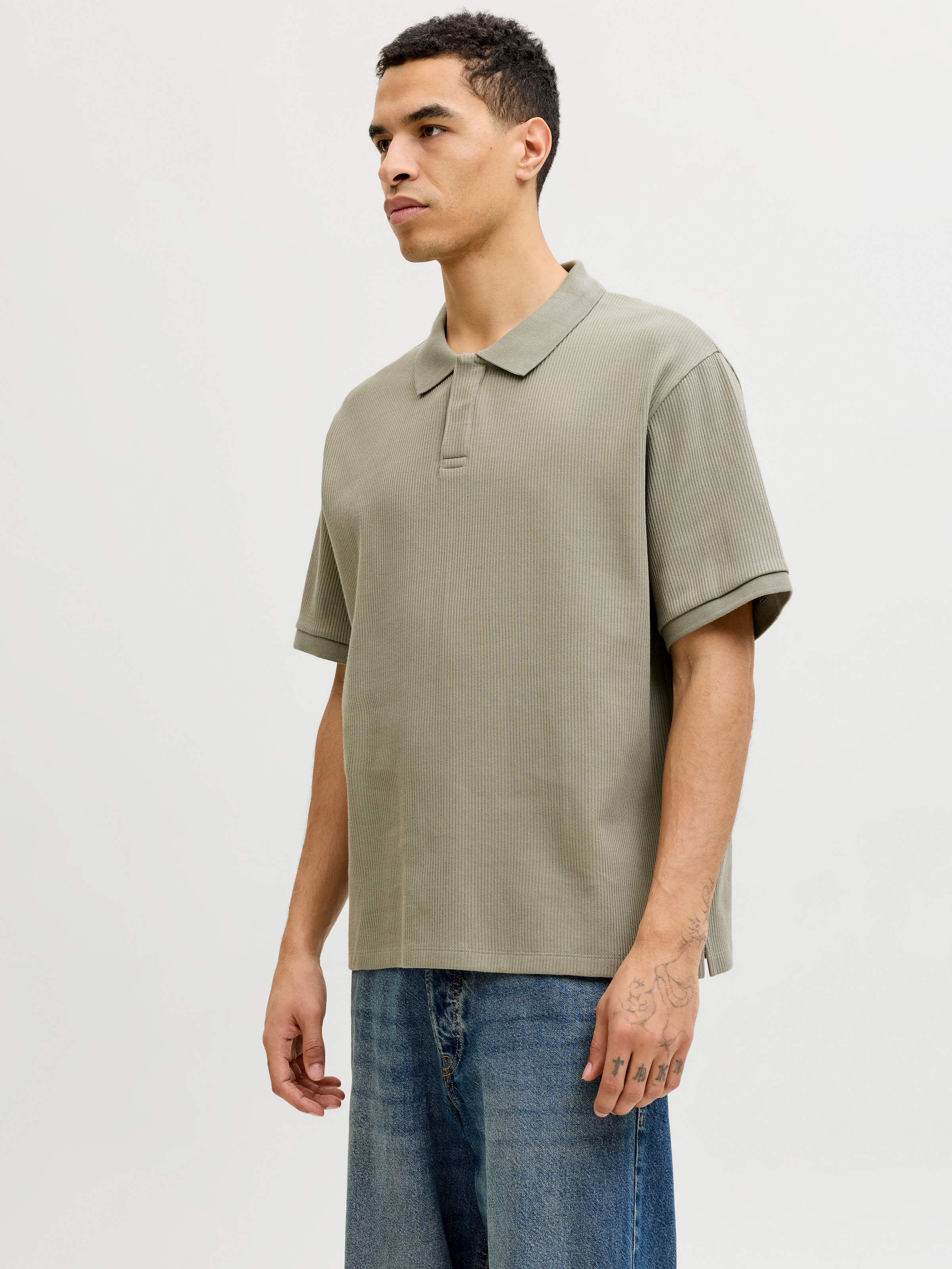 Jack & Jones Poloshirt »JJEHARRISON STRUCTURE POLO SS LN« mit Polokragen
