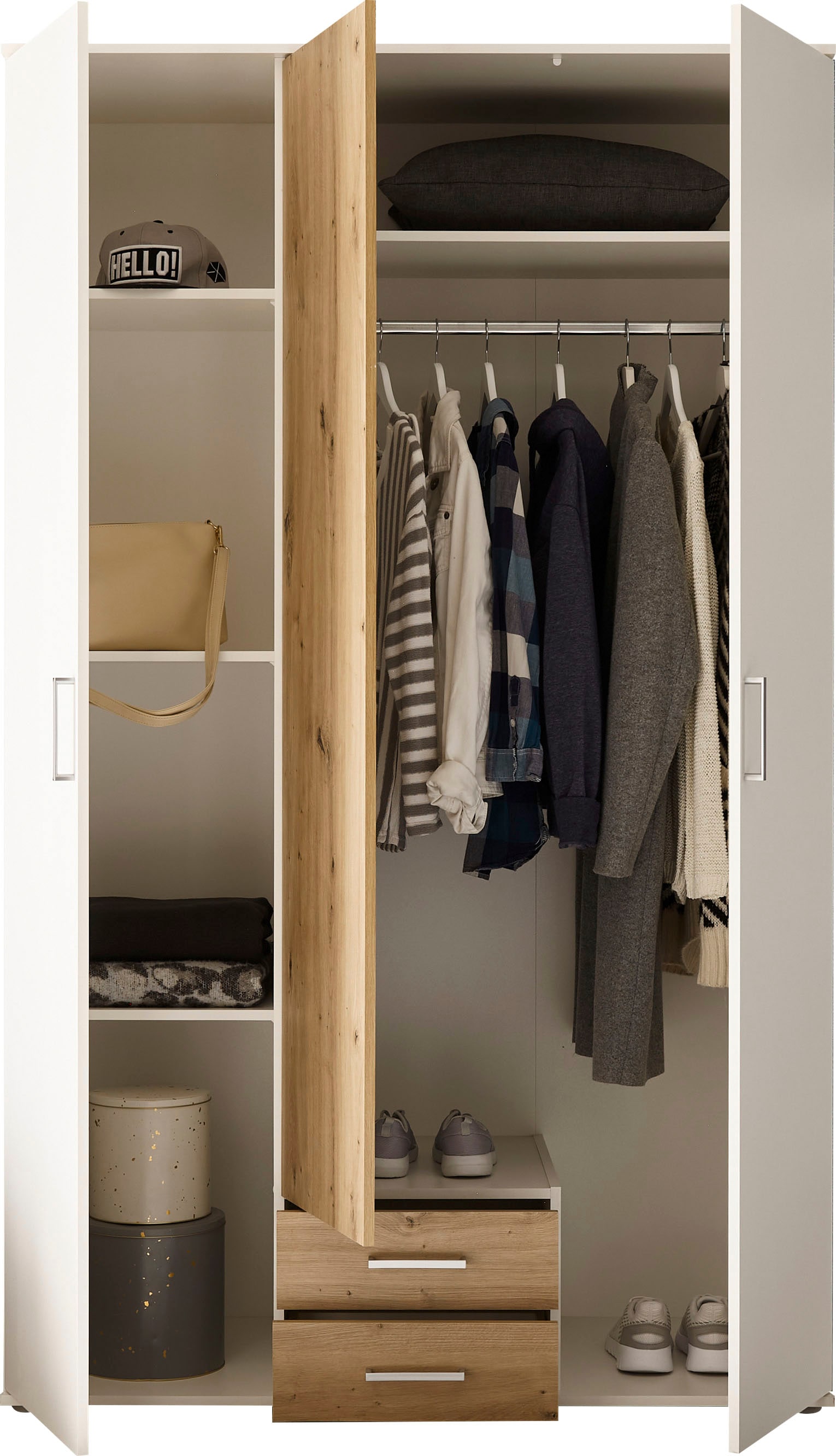 Schlafkontor Armoires à vêtements »Marburg Bestseller Schrank Garderobe mit Schubladen« Schlafzimmerschrank in Top Qualität , in 2 Breiten