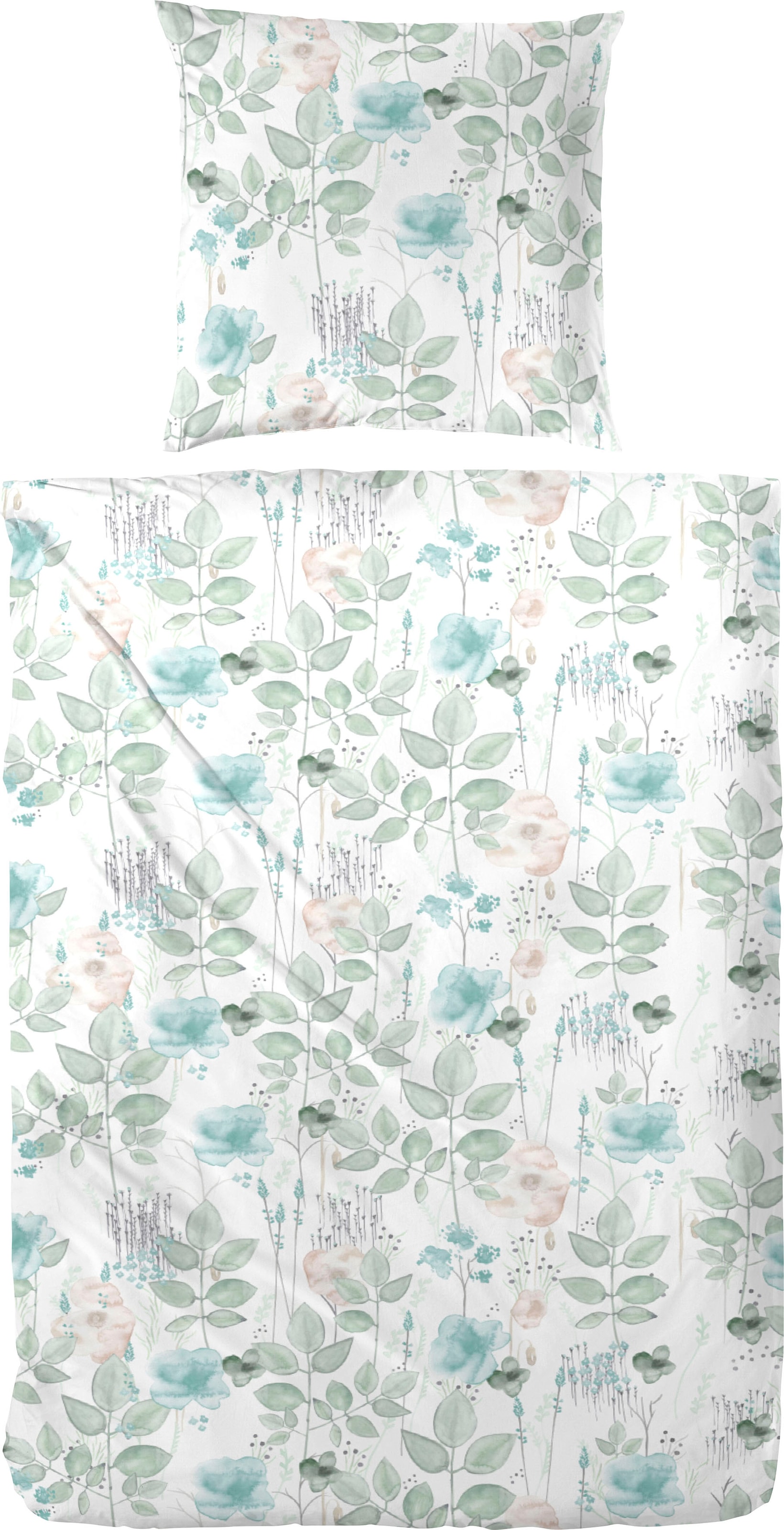 Image of Primera Bettwäsche "Aquaflower" 2 Stk. mit zarten Blumen