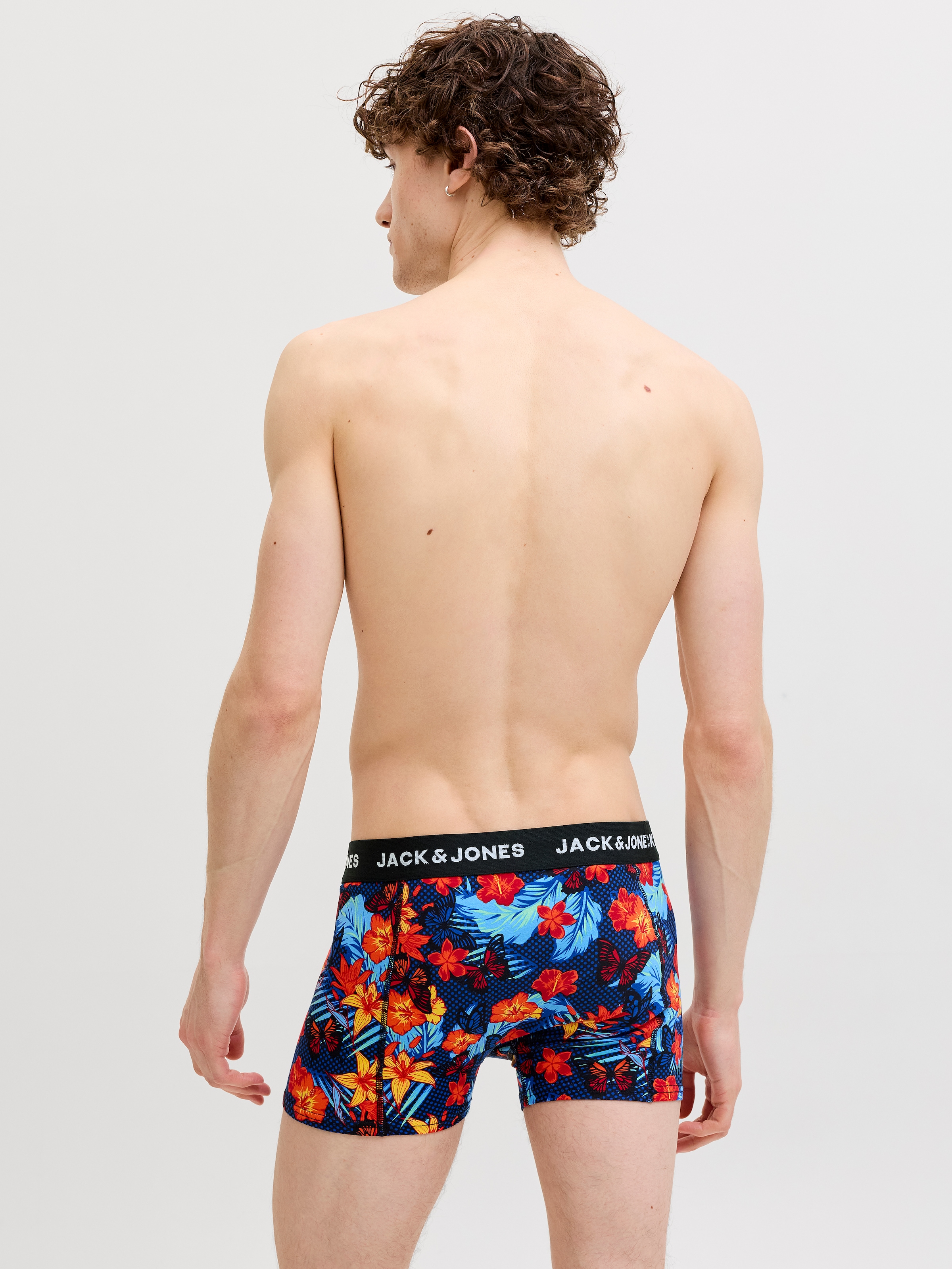 Jack & Jones Tronc »JACOZZIE TRUNKS 5 PACK STYD« Paquet, 5 cuis mélange de coton, ceinture élastique