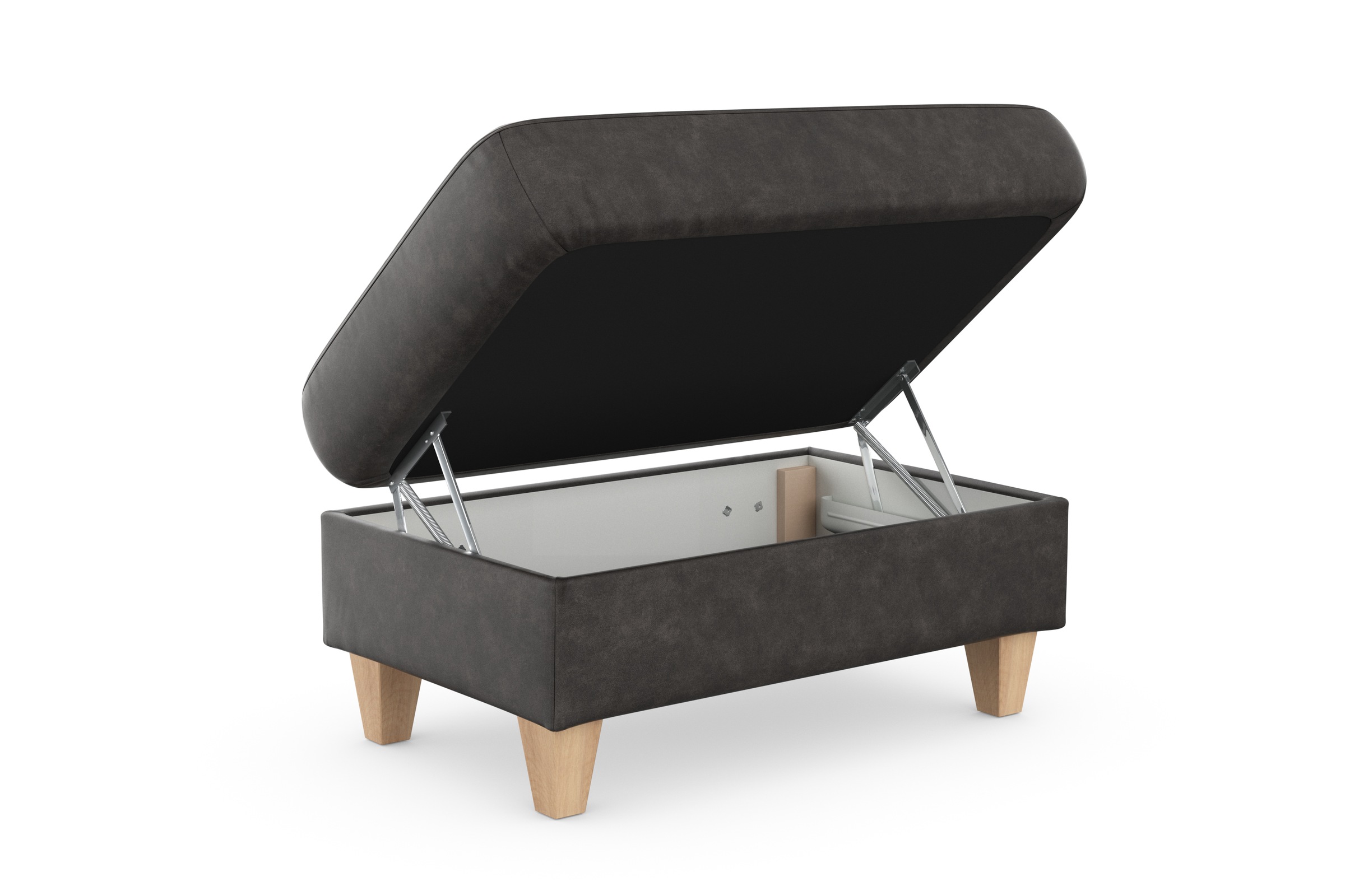 sit&more Tabouret de rangement »Farö« mit Stauraum und Federkern und naturfarbenen Füssen