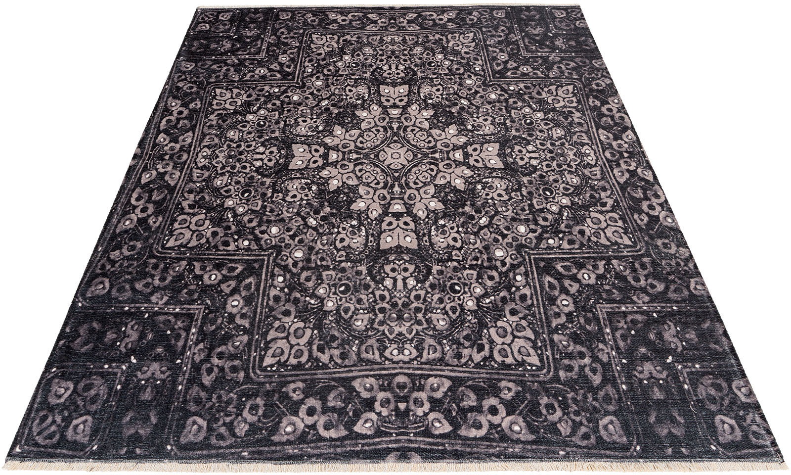 Image of Obsession Teppich »My Azteca 550«, rechteckig, 6 mm Höhe, Kurzflor, Orient-Optik, recycelte Materialien, mit Fransen, waschbar, ideal im Wohnzimmer & Schlafzimmer bei Ackermann Versand Schweiz