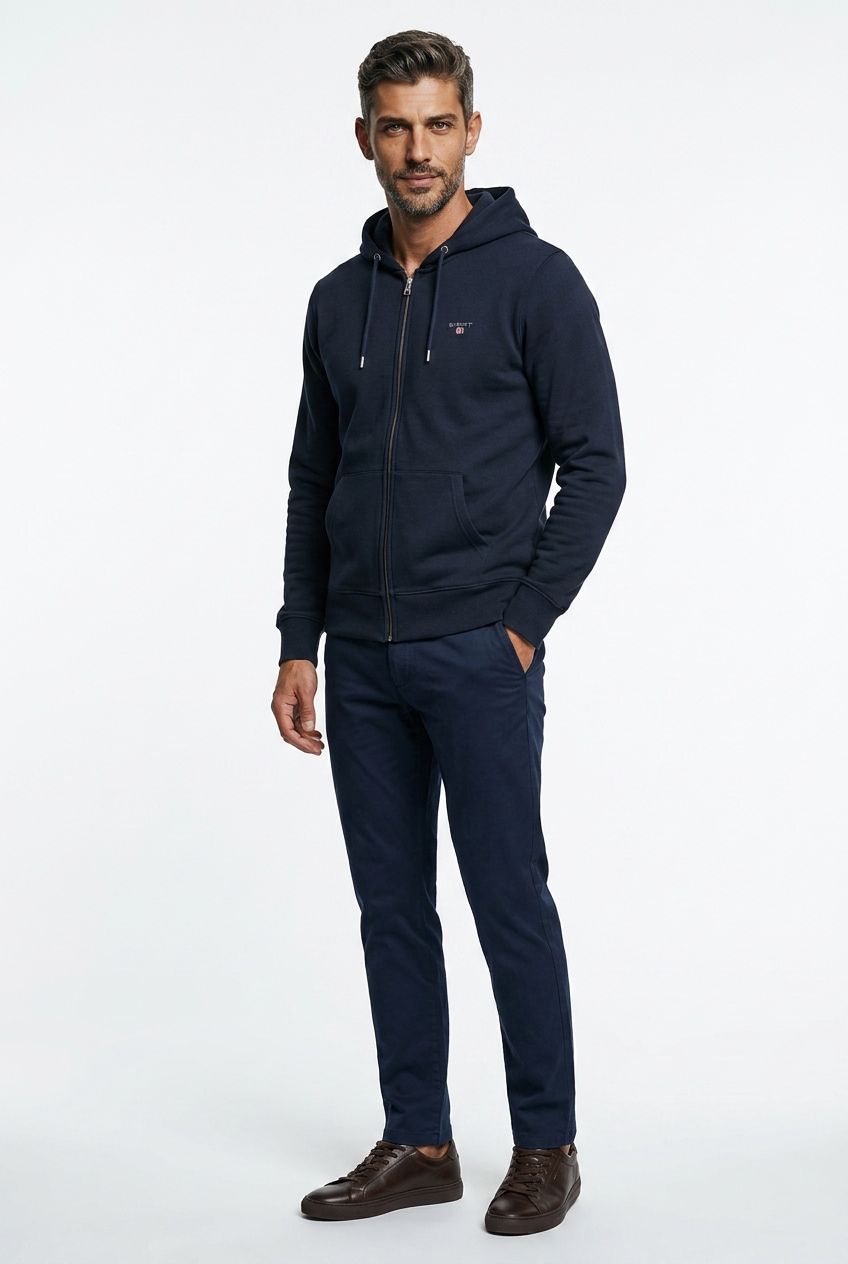 Gant Sweat à capuche »REG SHIELD FULL ZIP HOODIE« avec broderie du logo sur la poitrine