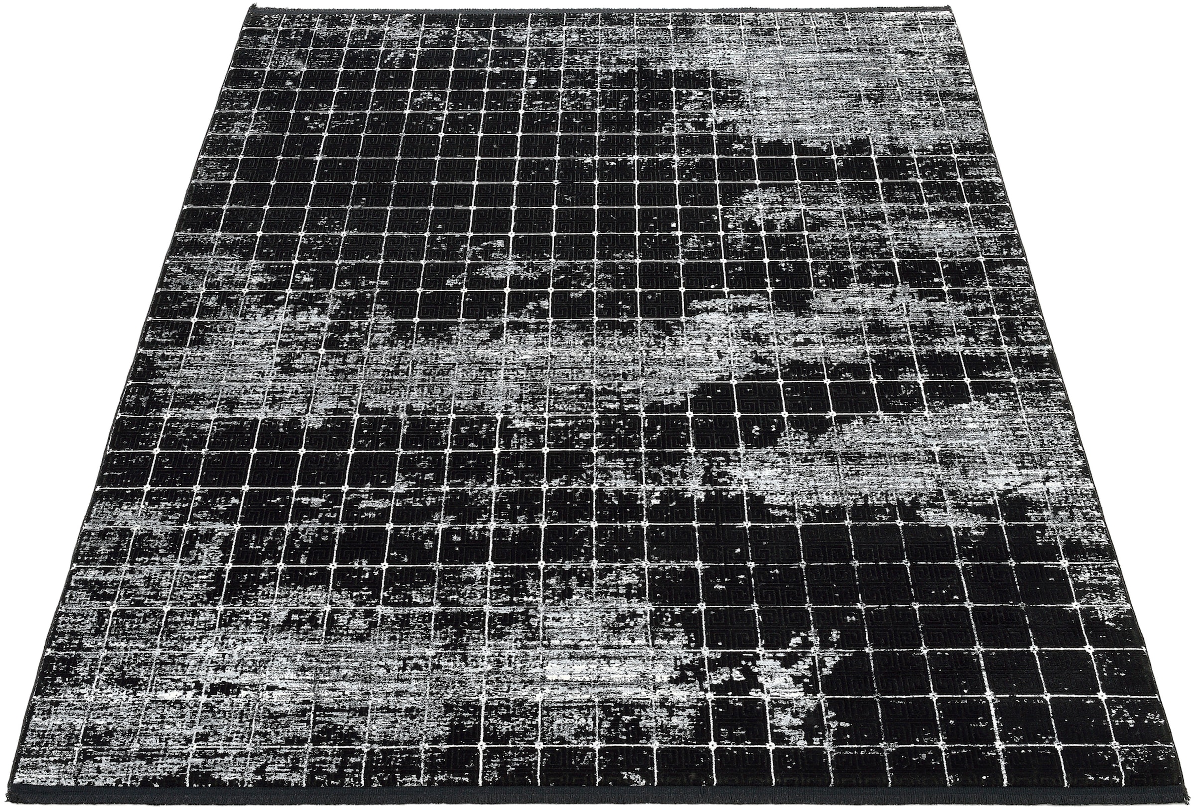 Image of WK WOHNEN Teppich "BLACKLINE QUADRO" rechteckig 8 mm Höhe fein eingefasst, sowie speziell veredelt, besonders flache Struktur