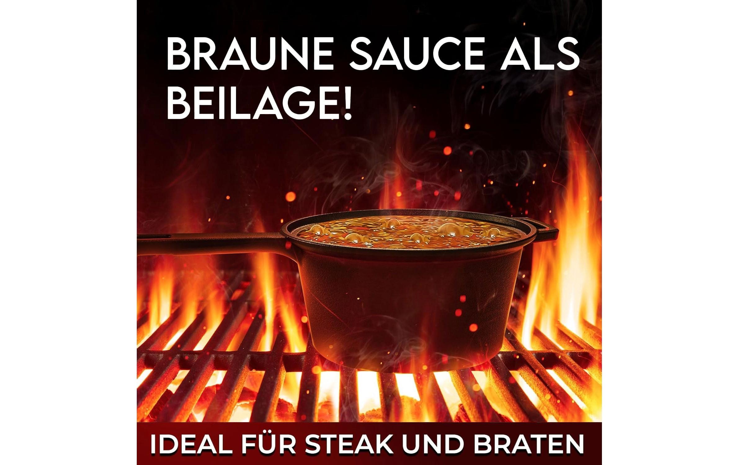   Marmite à barbecue »Gusskoenig Gusseisen Set Holzbox 8-teilig« 8 cuis tlg.