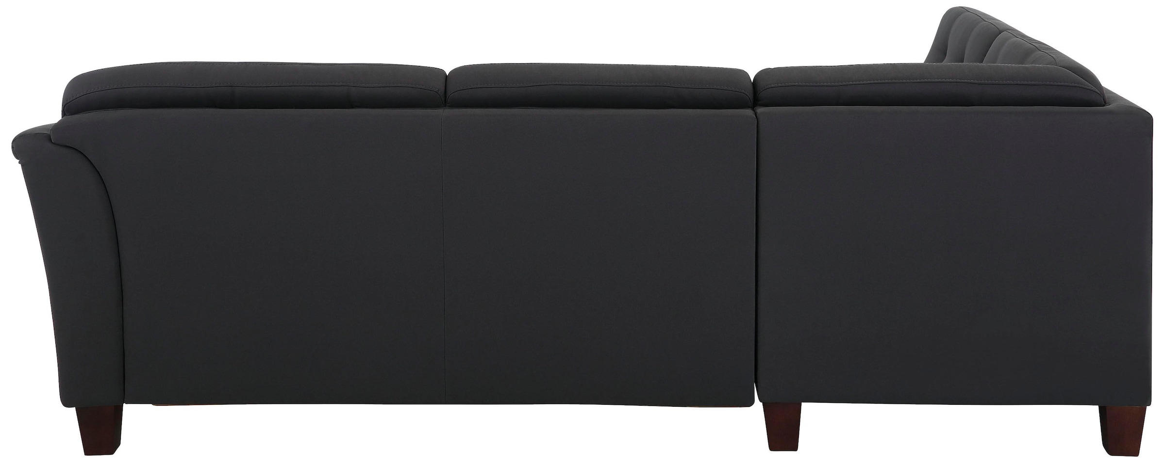 Home affaire Ecksofa »Trondheim L-Form« mit Federkern und Knopfheftung im Rücken, Füsse Buche dunkel