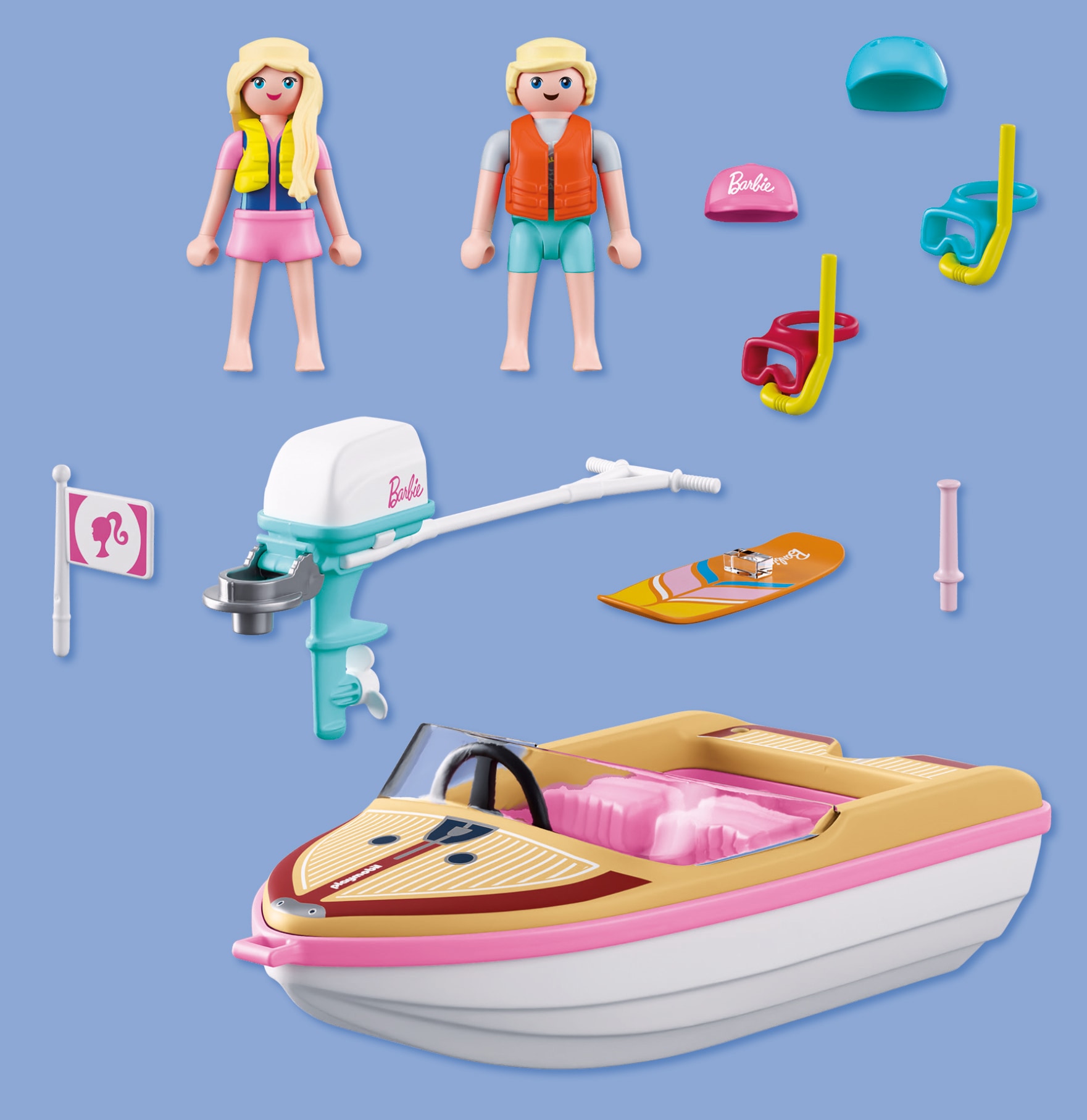 Playmobil® Jeu de construction »PLAYMOBIL x Barbie™ Abenteuerboot (72122), Barbie™« Made in Europe