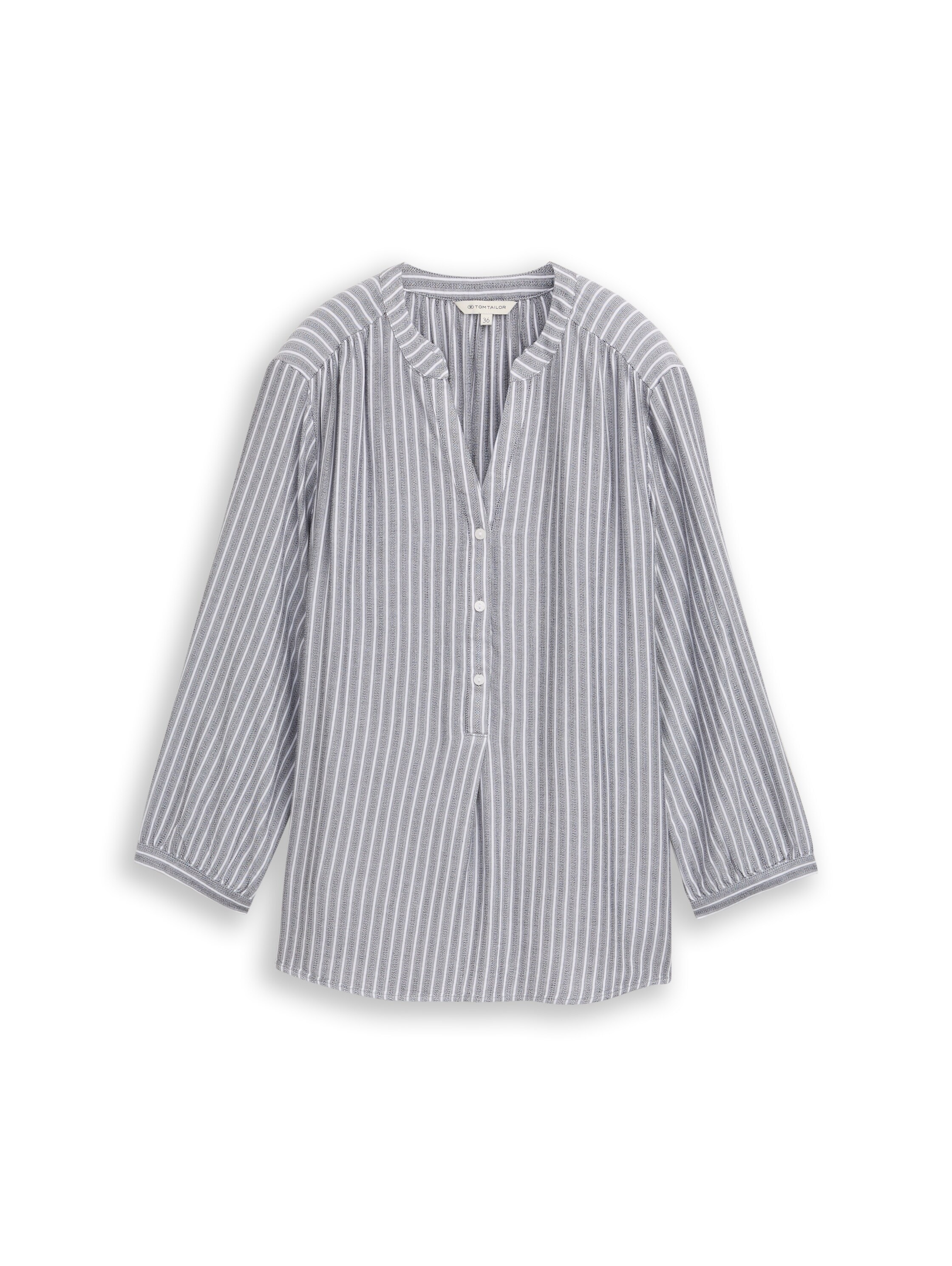 TOM TAILOR Blouse classique mit Streifen Muster