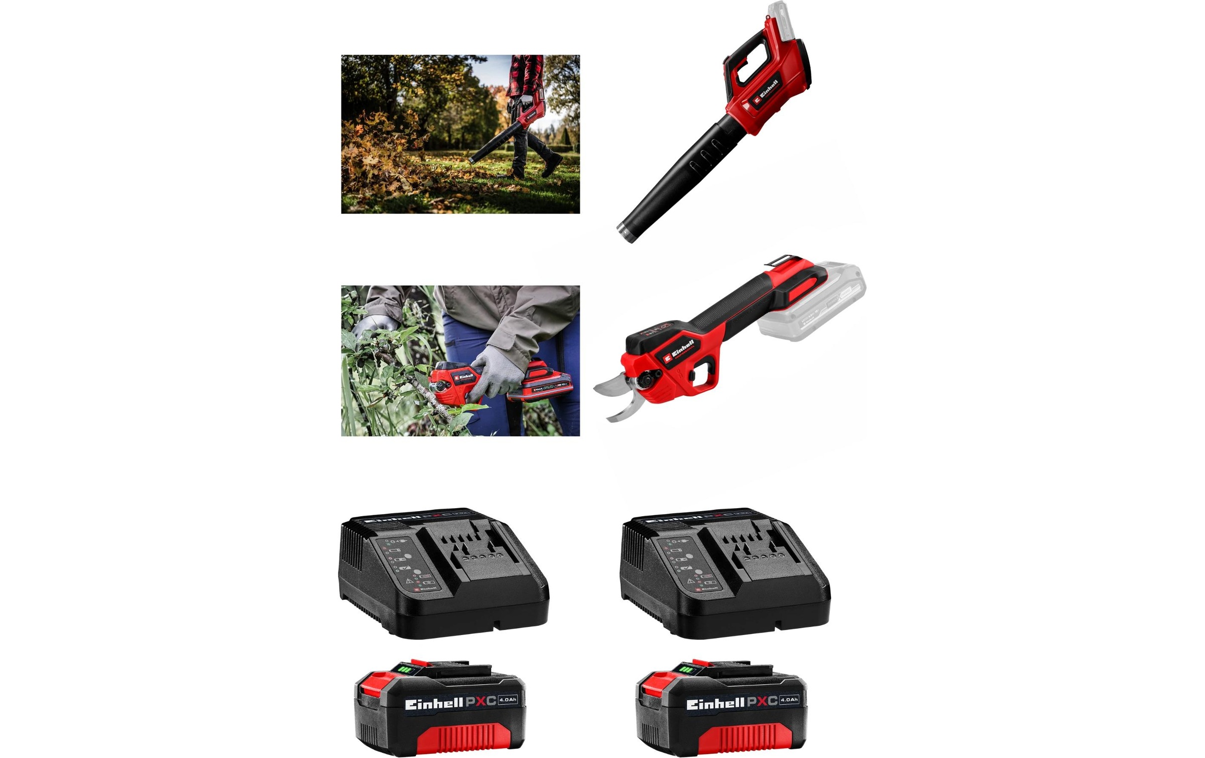 Image of Einhell Akku-Laubbläser "36 V Professional Garden Kit" Mit 2 Akkus und 2 Ladegeräte