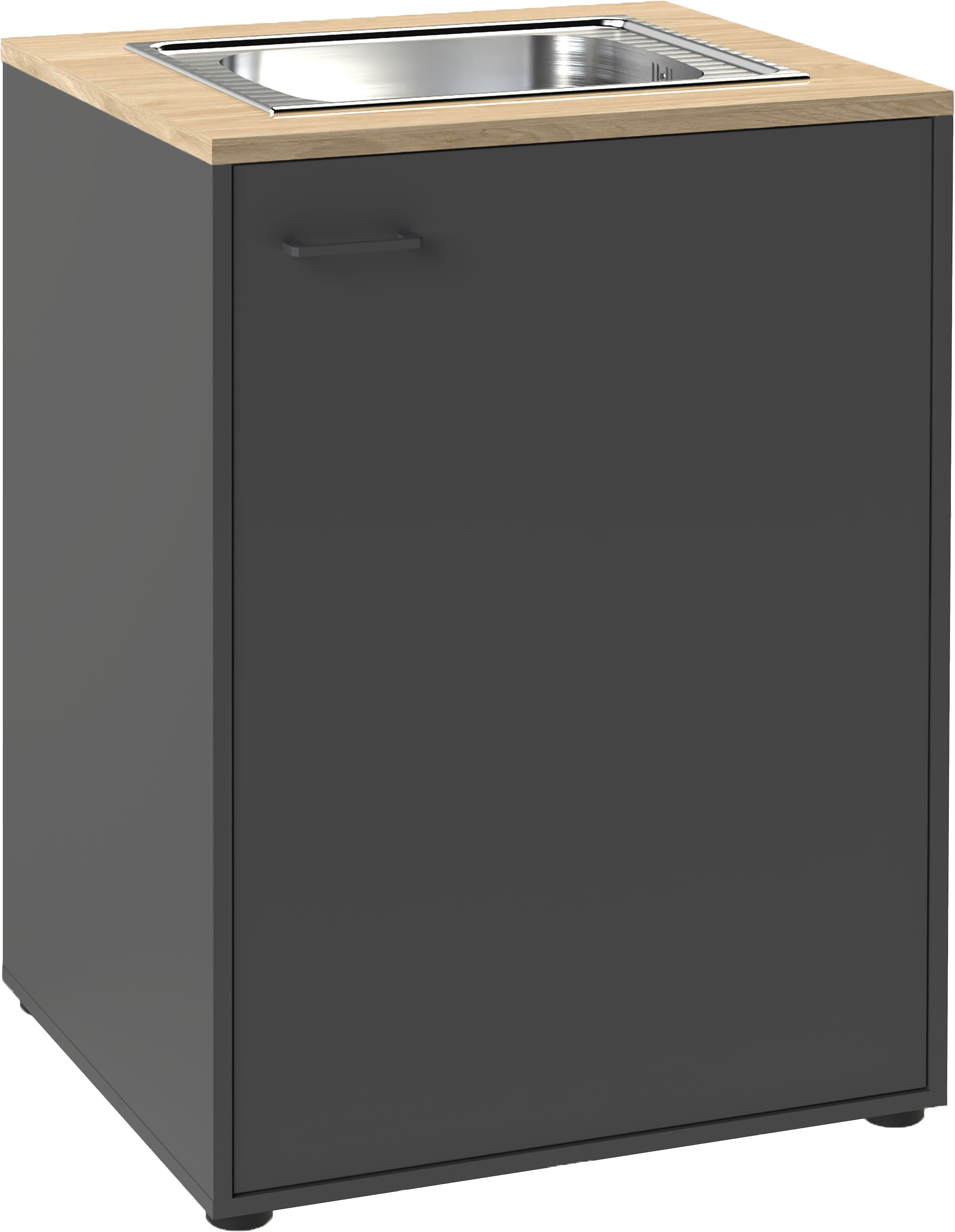 Image of Schildmeyer Spülenschrank "Solea, mit einer Tür und einer Spüle, Breite 57 cm, Made in Germany" 1 Stk. tlg. Unterschrank mit einer Tür und einer Spüle, Made in Germany