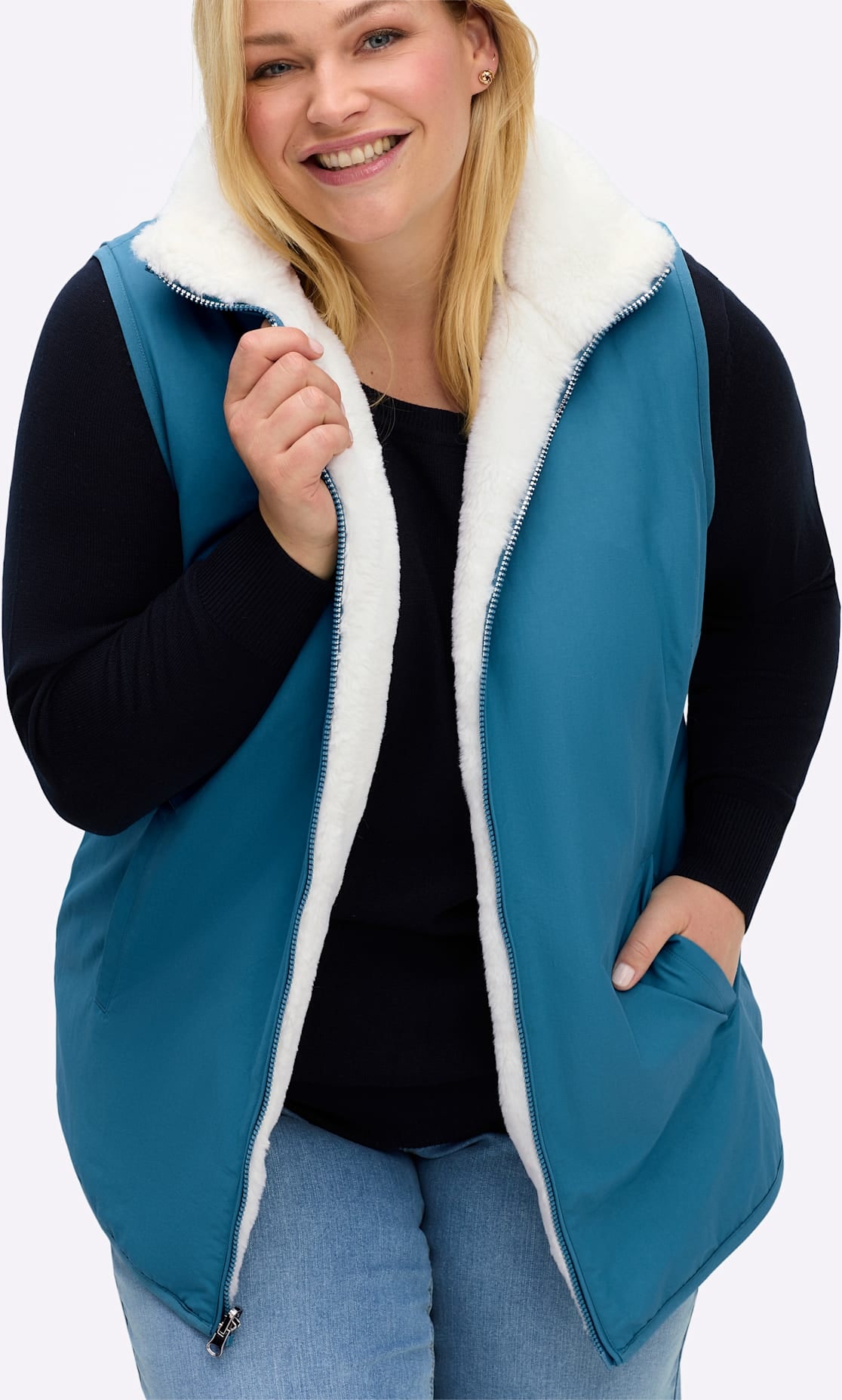 Sheego Gilet réversible