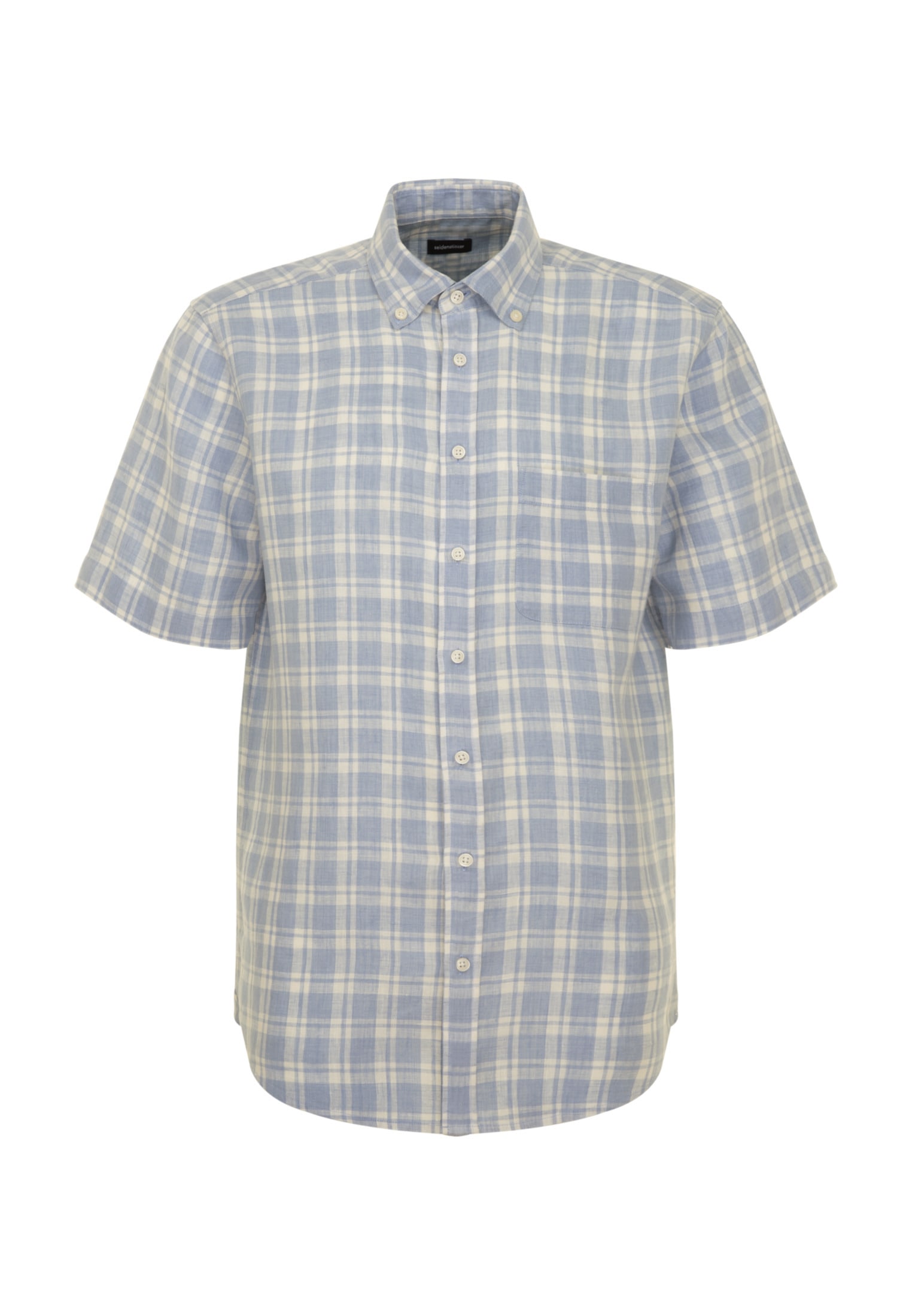 seidensticker Chemise d'affaires »Schwarze Rose« Regular Kurzarm Button-Down-Kragen Karo