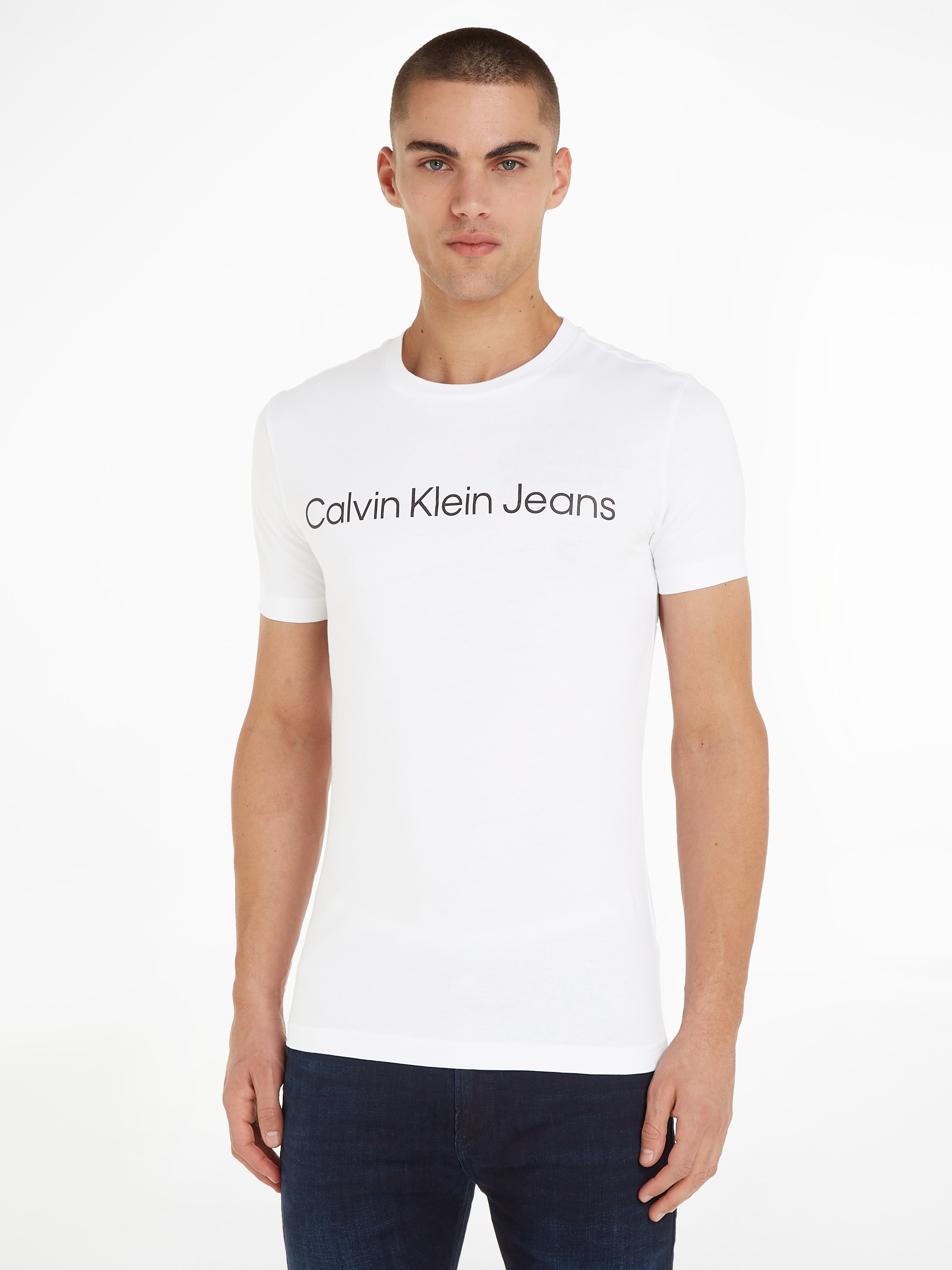 Calvin Klein Jeans T-shirt »CORE INSTITUTIONAL LOGO SLIM TEE« mit logo-Schriftzug