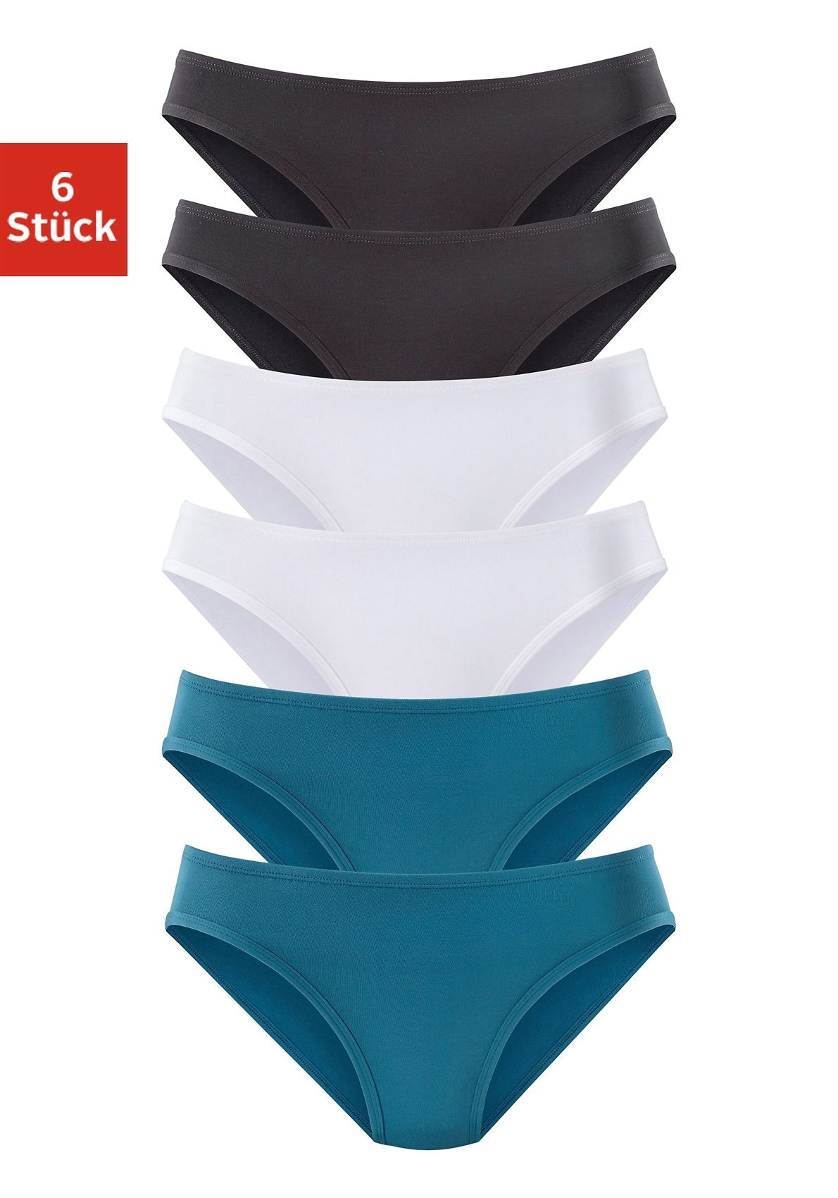 Image of Vivance Active by Lascana Jazz-Pants Slips 6er-Pack, aus weicher Microfaser
