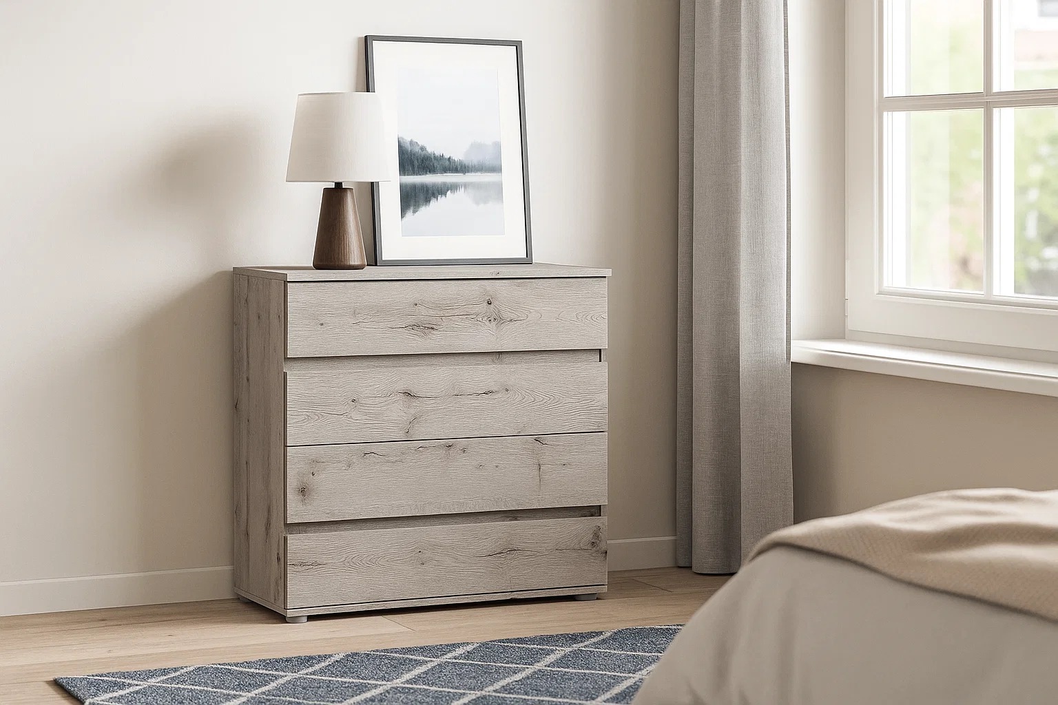 Image of Home affaire Kommode "PRESSAC Sideboard mit 4 Schubladen, Masse B/T/H: 91,5/42/85 cm" Schubladenschrank mit viel Stauraum, in 2 Farben erhältlich