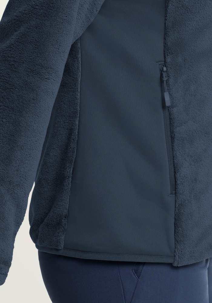 Jack Wolfskin Fleecejacke »ROTWAND HOODED FZ W« mit Kapuze, Langarm, atmungsaktives Gewebe