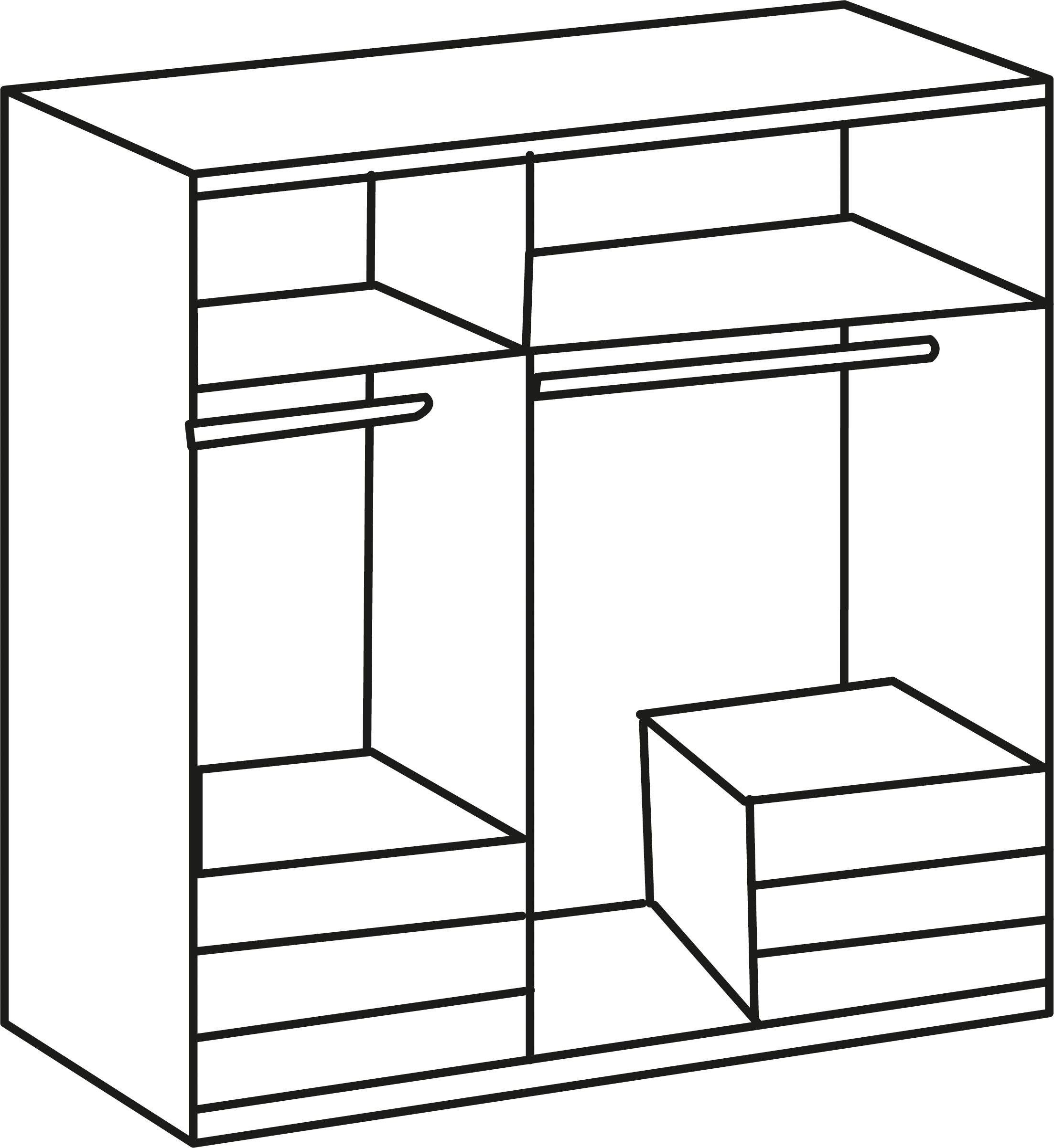 Wimex Kleiderschrank »Level by fresh to go«, mit Spiegeltüren und Schubladen