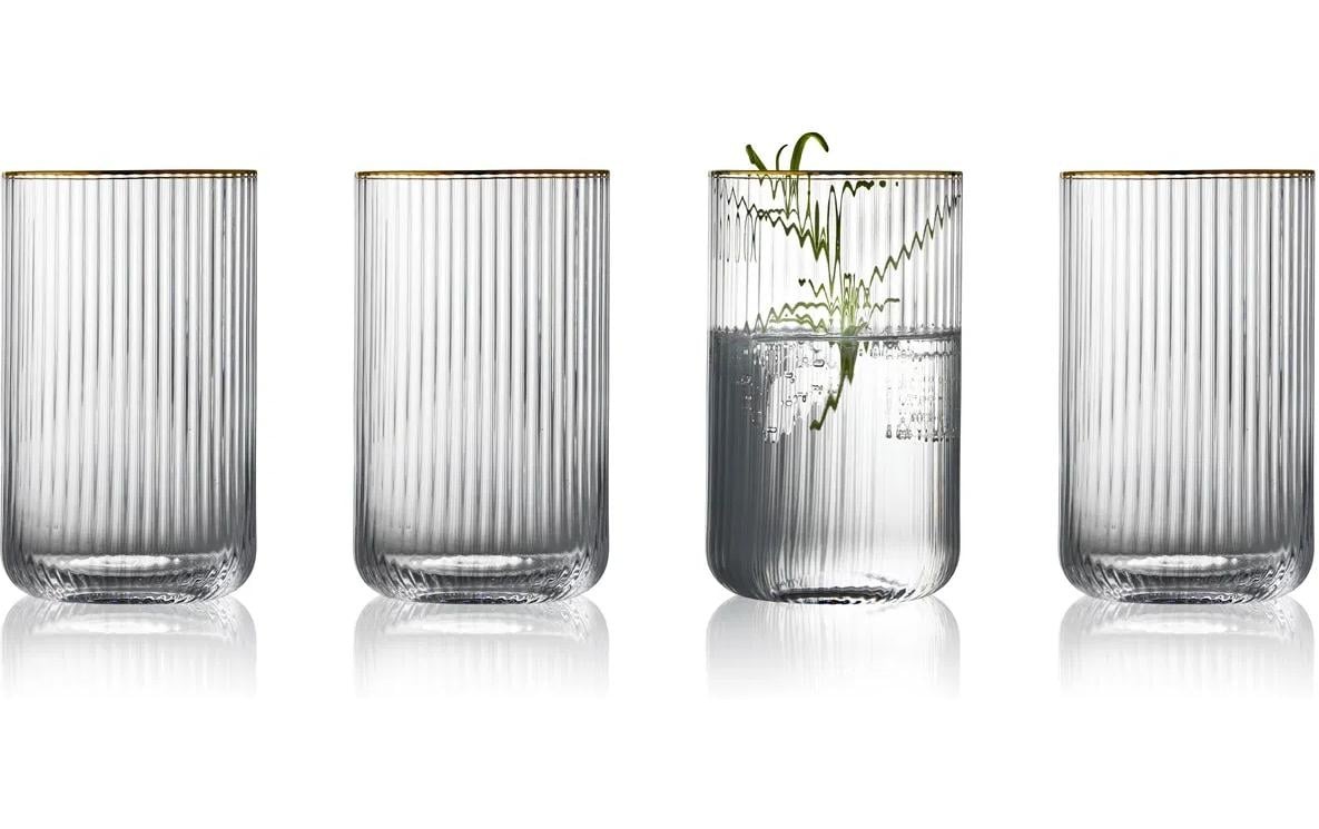 Image of Glas "Lyngby Palermo Gold 50 cl, 4 Stück"