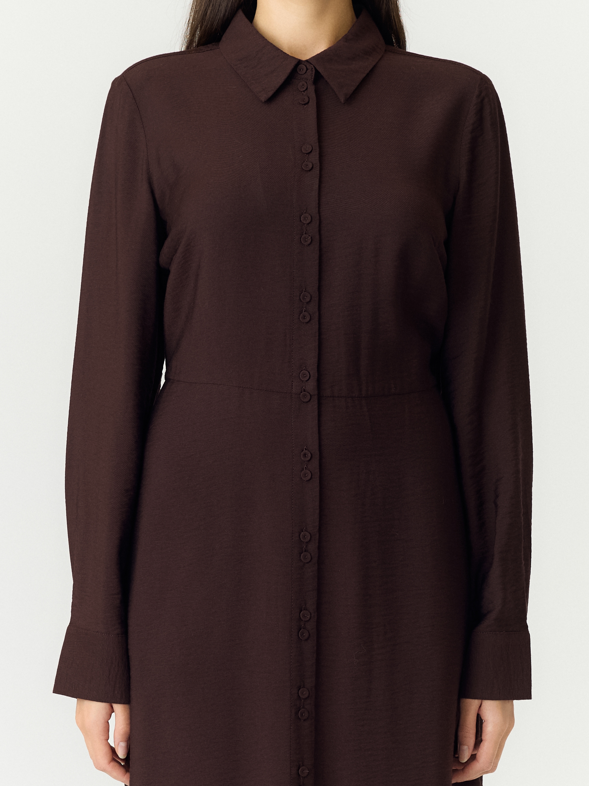 Image of Y.A.S Blusenkleid "YASSAFERA LS LONG SHIRT DRESS S. NOOS" Viskosemischung, regular fit
