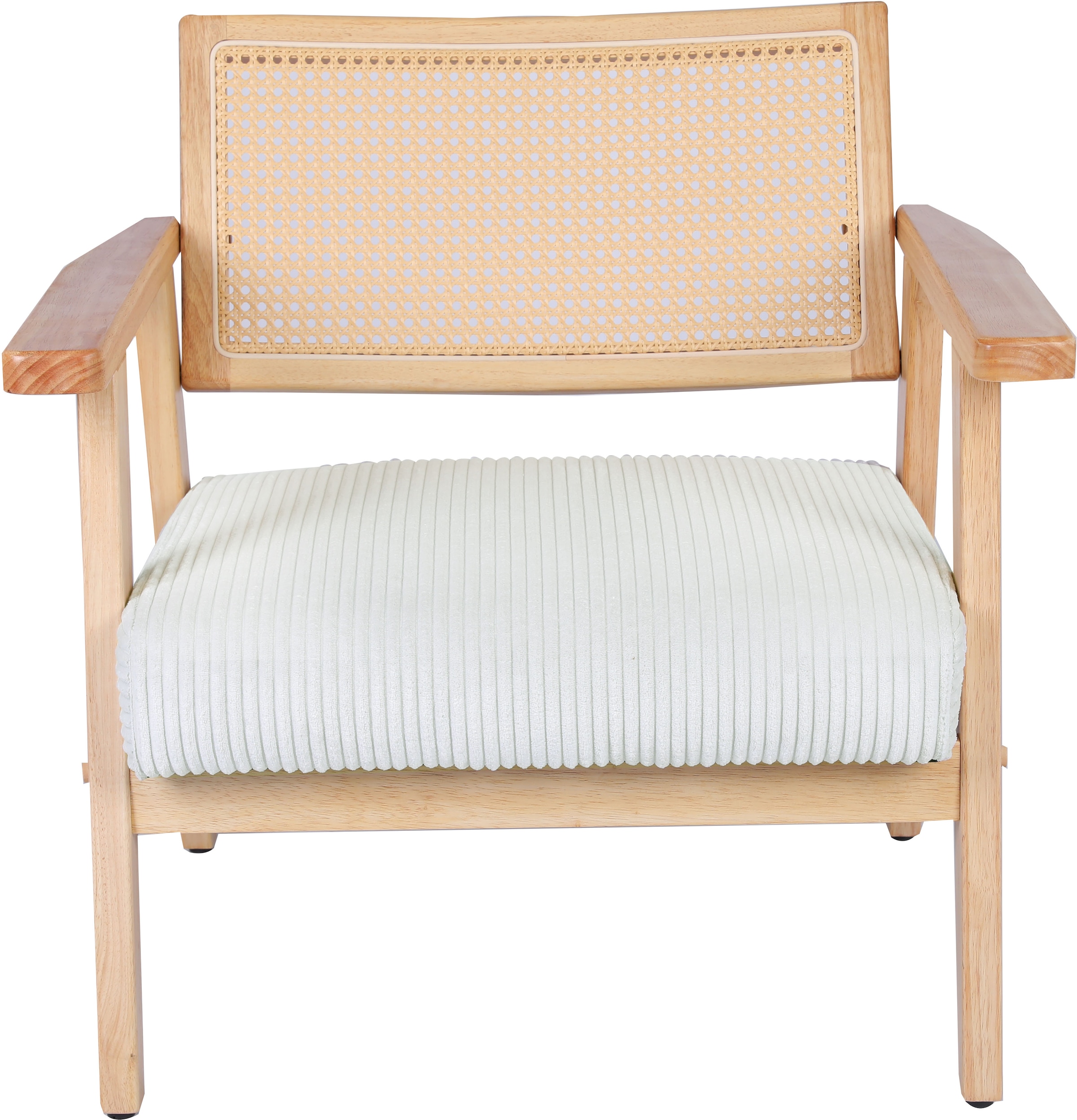 Home affaire Loungesessel »VILLAINE«, Einzelsessel, Rattan-Sessel mit Wiener Geflecht, Cord, Webstoff