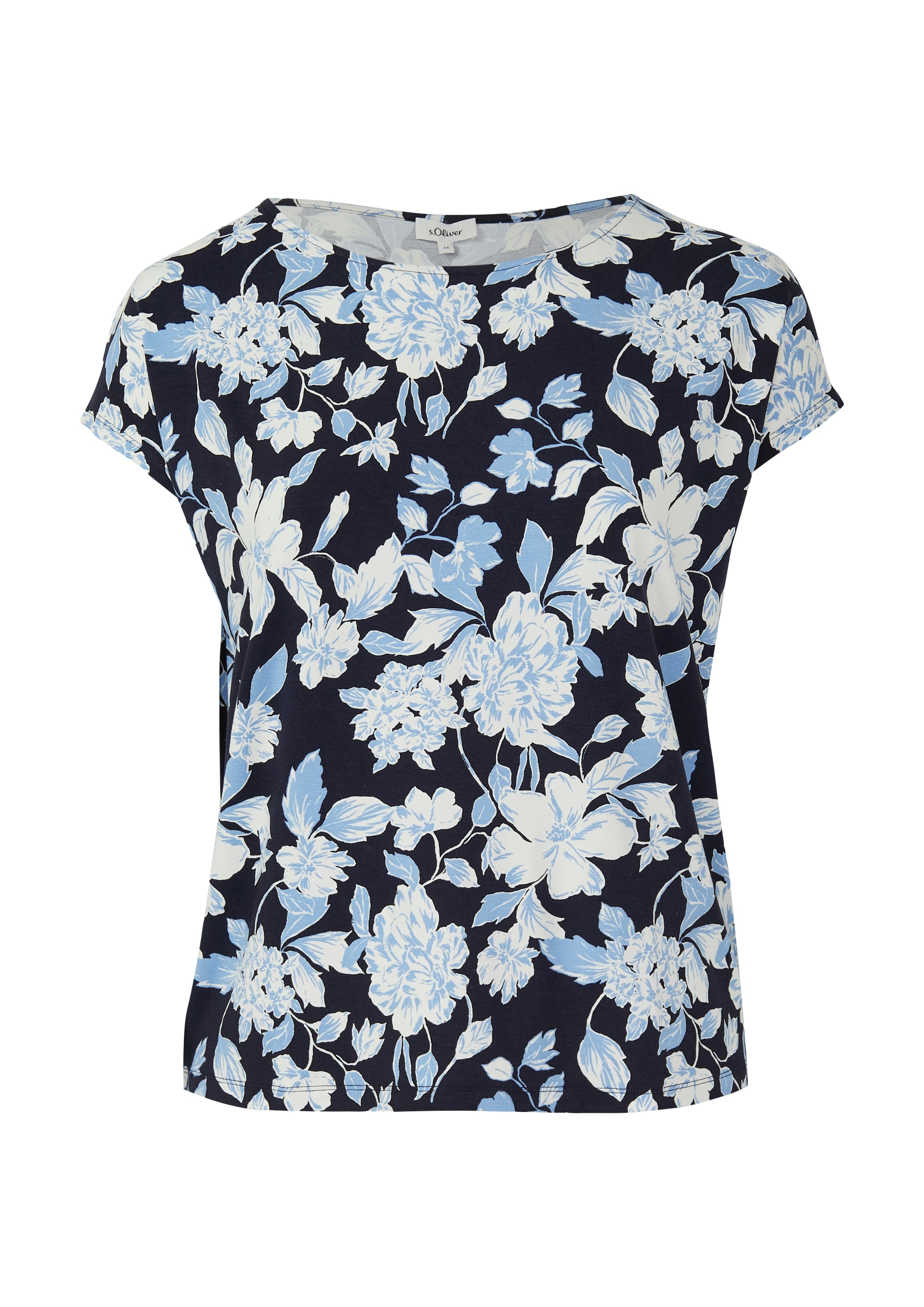 s.Oliver CURVE Kurzarmshirt Sommershirt in floraler Optik/Grosse Grössen