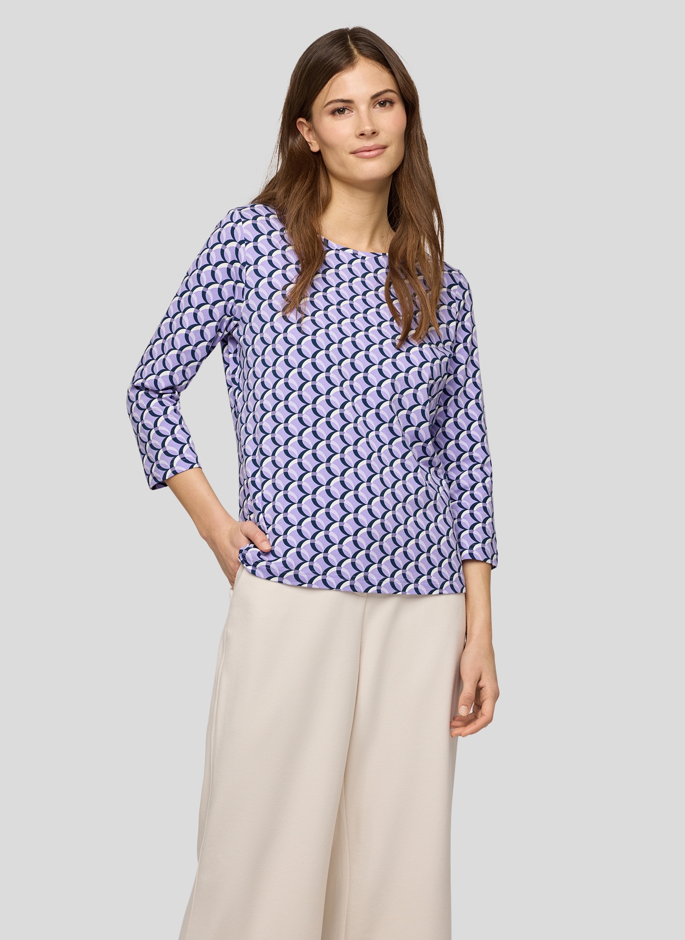 Image of Rabe 3/4-Arm-Shirt Sommershirt mit grafischem Allover-Muster