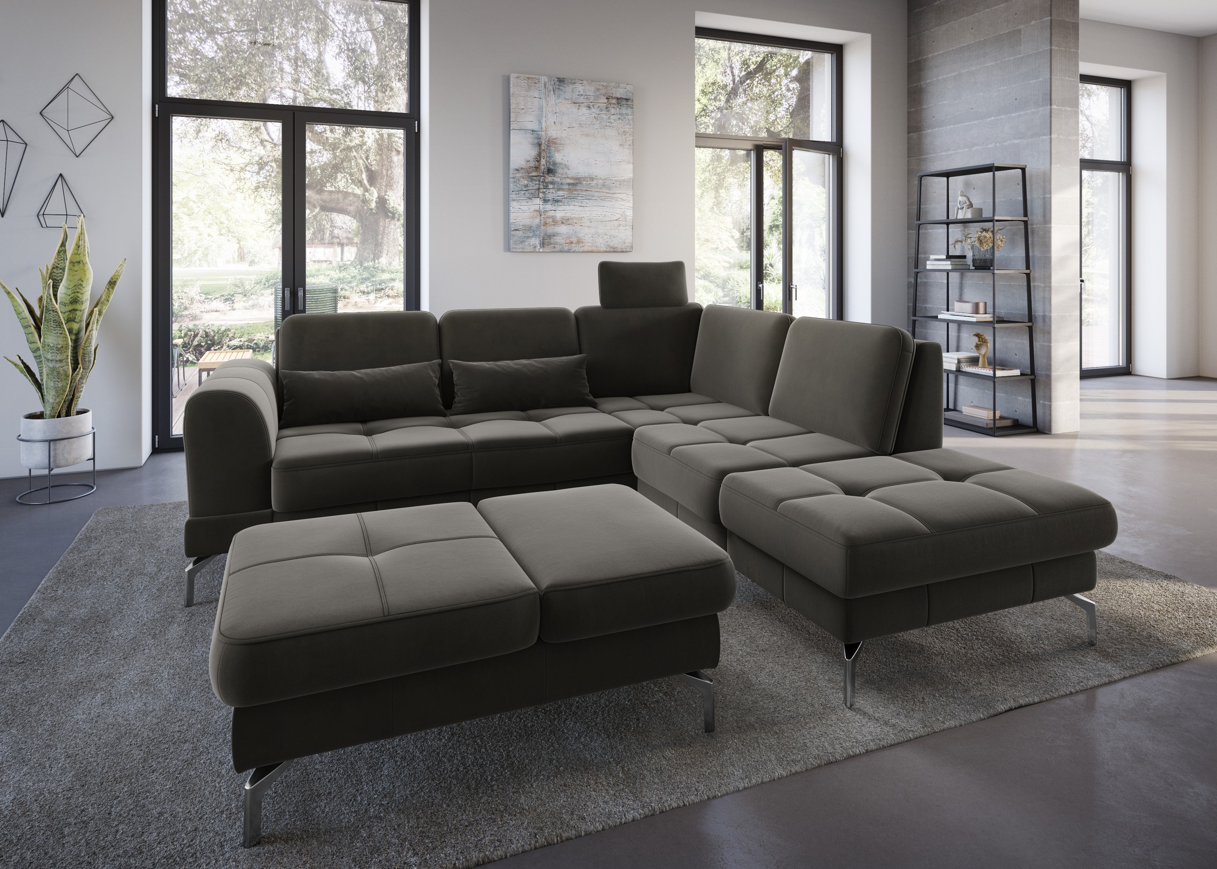 sit&more Hocker »Bendigo« mit Klappfunktion, Bodenfreiheit 15 cm, wahlweise in 2 Fussfarben