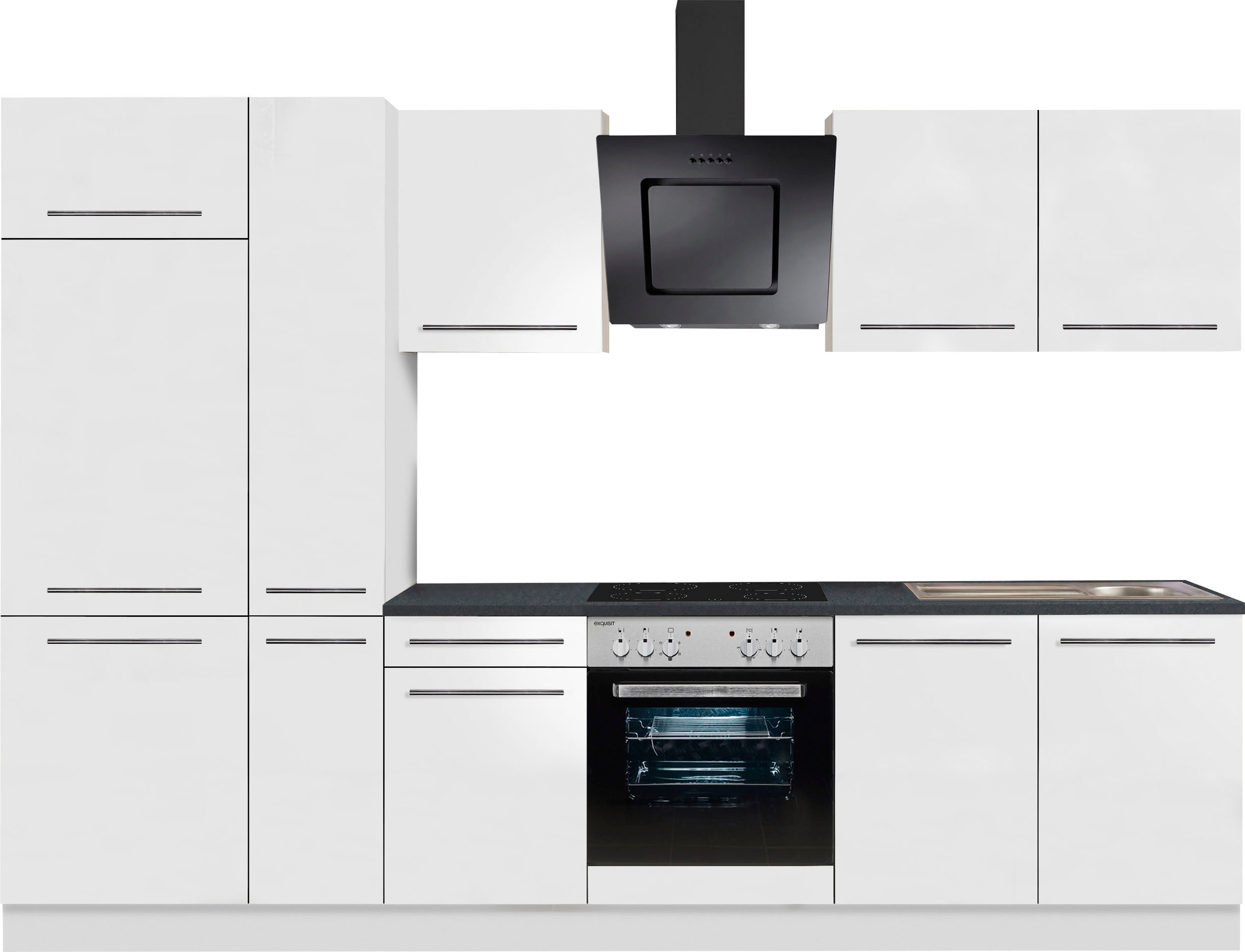 OPTIFIT Küchenzeile "Bern" Breite 300 cm, wahlweise mit E-Geräten, höhenverstellbare Füße