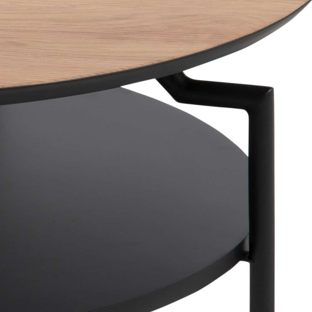 ACTONA GROUP Couchtisch »Goldington Beistelltisch, Kaffetisch« Sofatisch, rund, dekorativem Rahmen, 1 Ablage, T: 80 cm