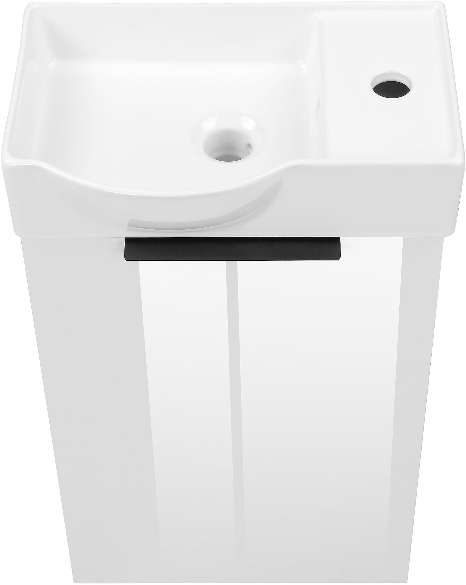 welltime Badmöbel-Set »Sienna Gästebad platzsparend« Komplett-Set, 3-teilig, 3 Stk. tlg.