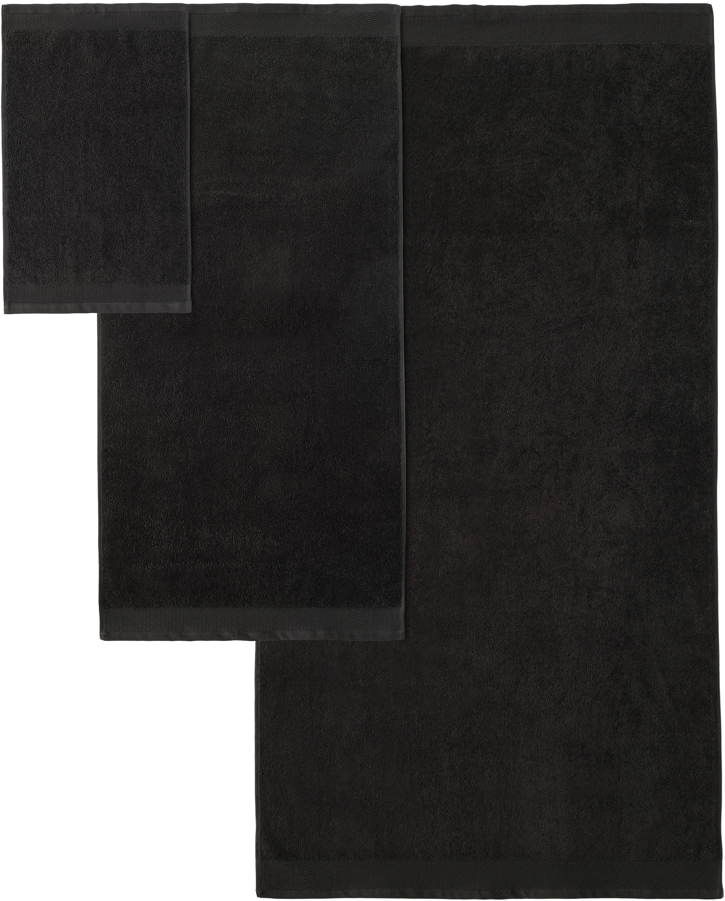 GOODproduct Set de serviettes »Fenya, flauschig und weich, Premium Handtücher, 550 gr/m²« Set 6 cuis Frottee en feutre mit Bordüre, Set, 100% Baumwolle, Hotel-Qualität, 5 Jahre Garantie