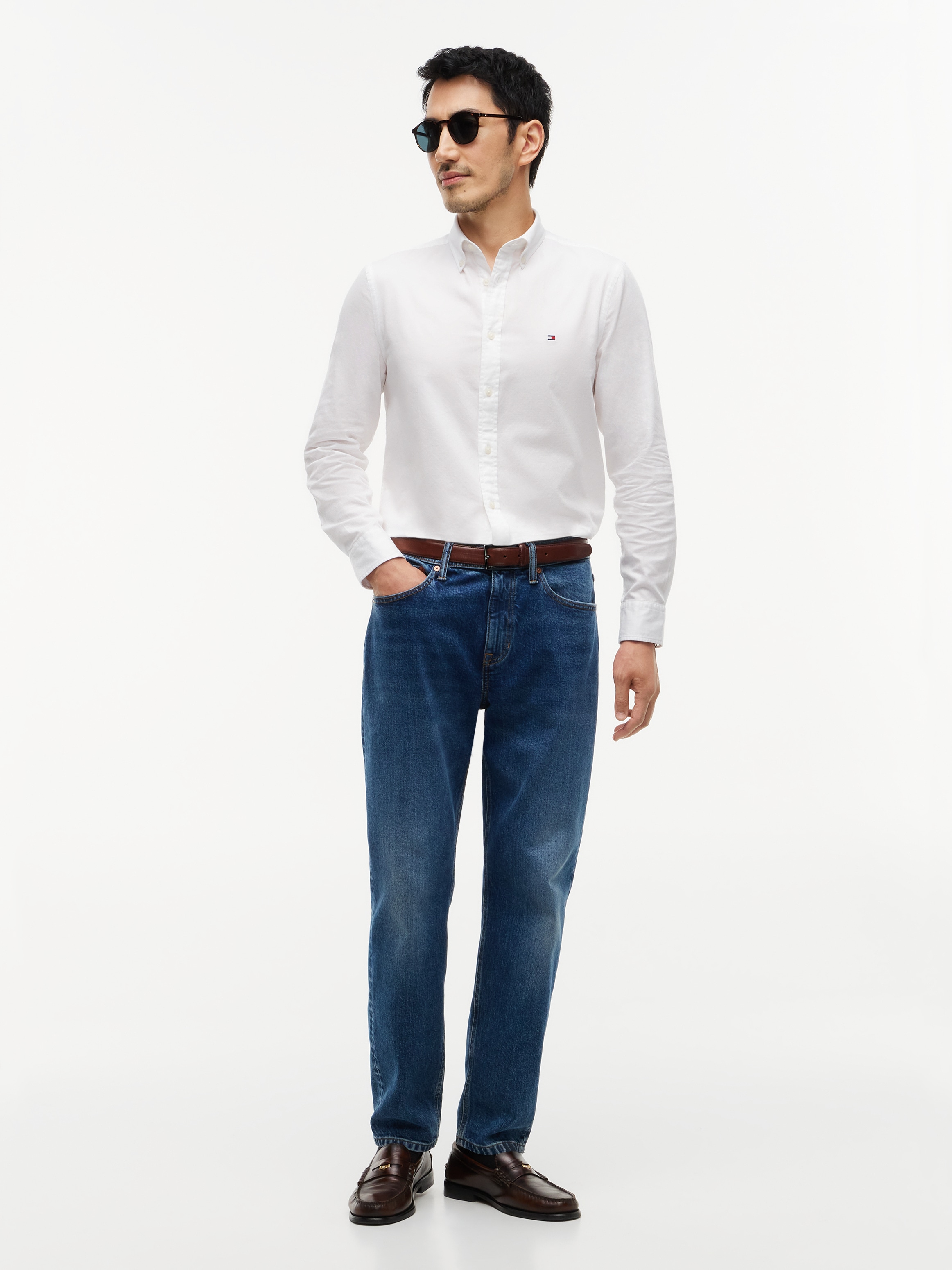 Tommy Hilfiger Chemise à manches longues »FLEX DOBBY SLIM FIT« Slim Fit Dobby Structure