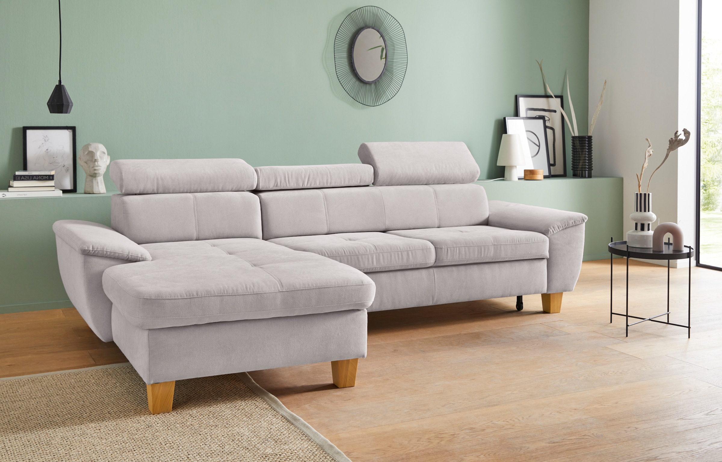 Image of exxpo - sofa fashion Ecksofa "Enya, aufwendige Detailverarbeitung, hoher Sitzkomfort, bequem, L-Form" inkl. Kopfteilverstellung, wahlweise mit Bettfunktion und Bettkasten