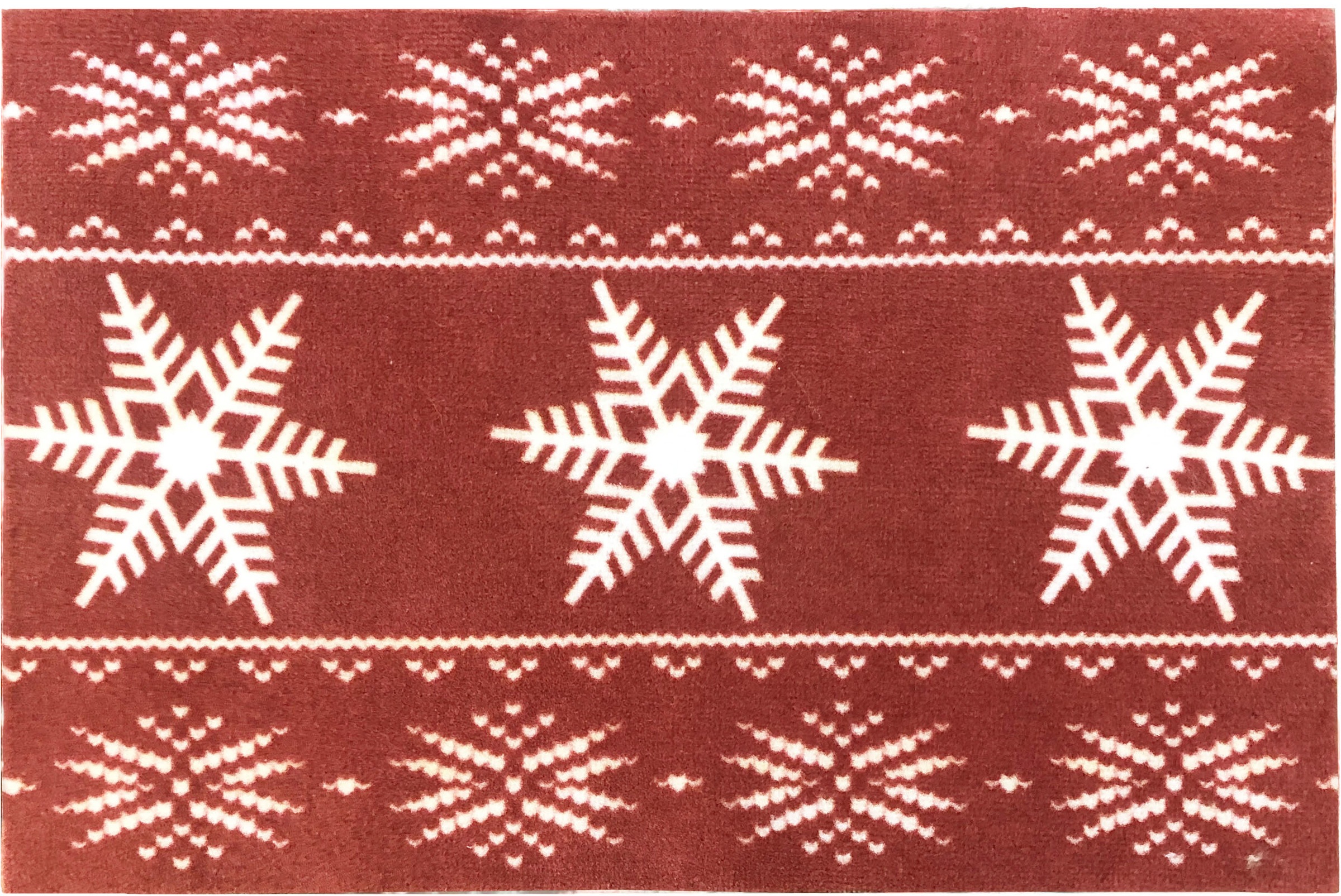 Image of my home Fussmatte »Schneeflocken«, rechteckig, 5 mm Höhe, Winter-Motiv, Weihnachten, Türvorleger, rutschfest, festlich bei Ackermann Versand Schweiz