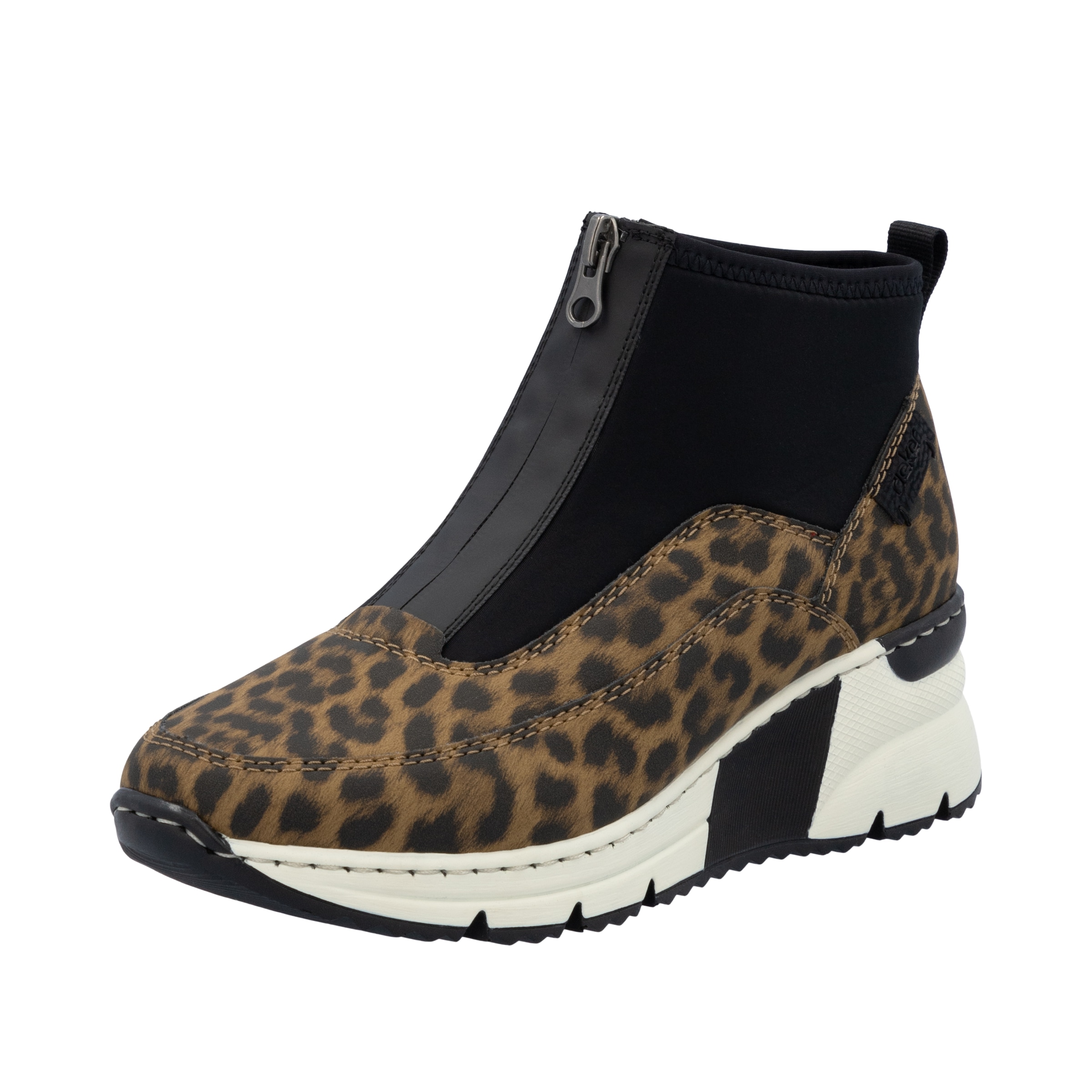 Rieker Schlupfboots  Stiefelette, High Top Sneaker mit Reissverschluss auf der Vorderseite