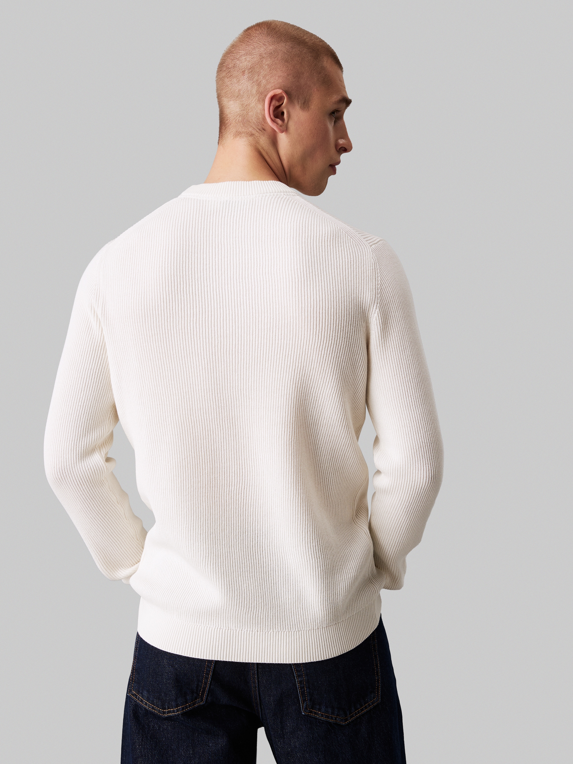 Calvin Klein Jeans Rundhalspullover »CK EMBRO BADGE SWEATER«