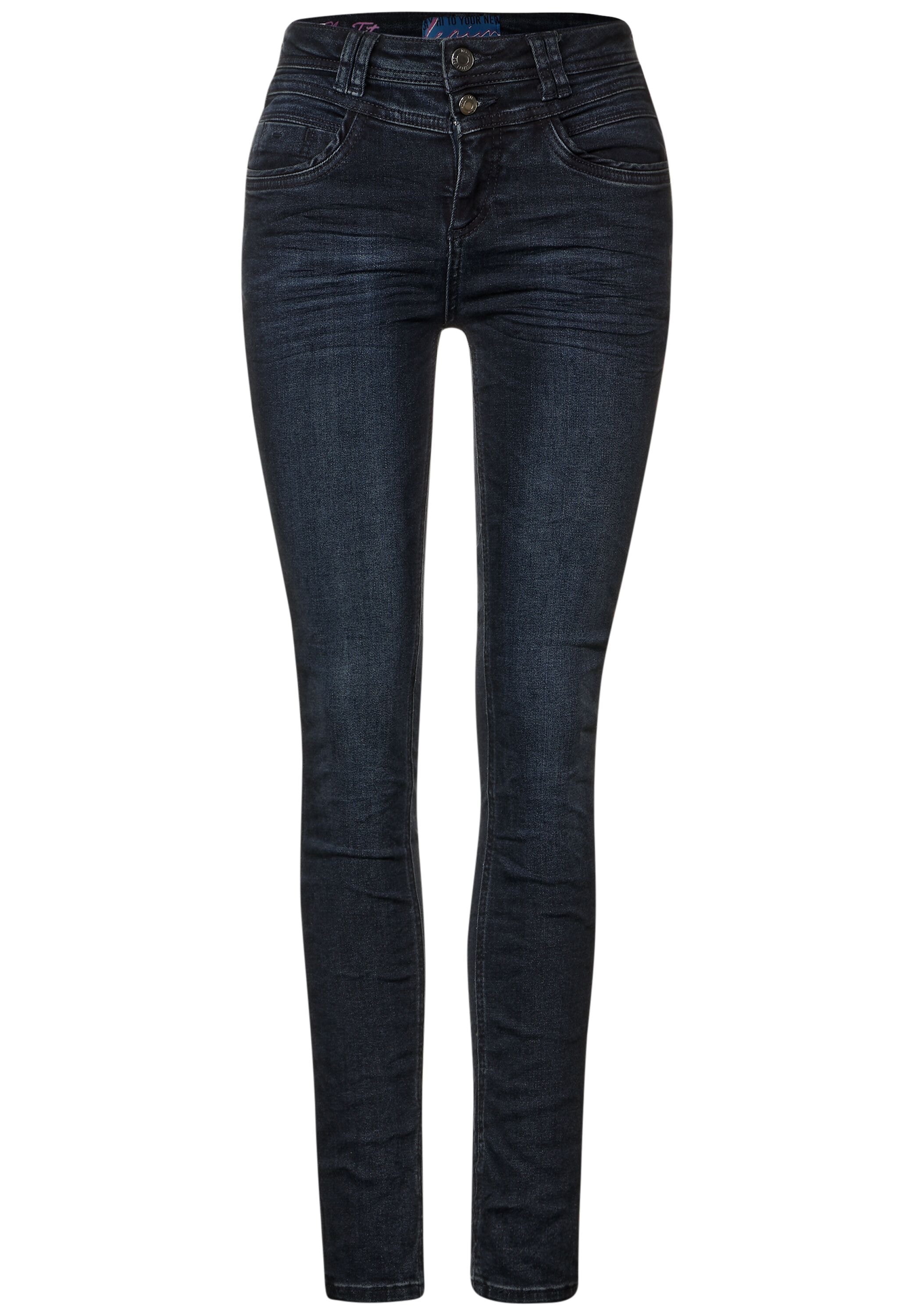 STREET ONE Slim-fit-Jeans, in dunkler Waschung