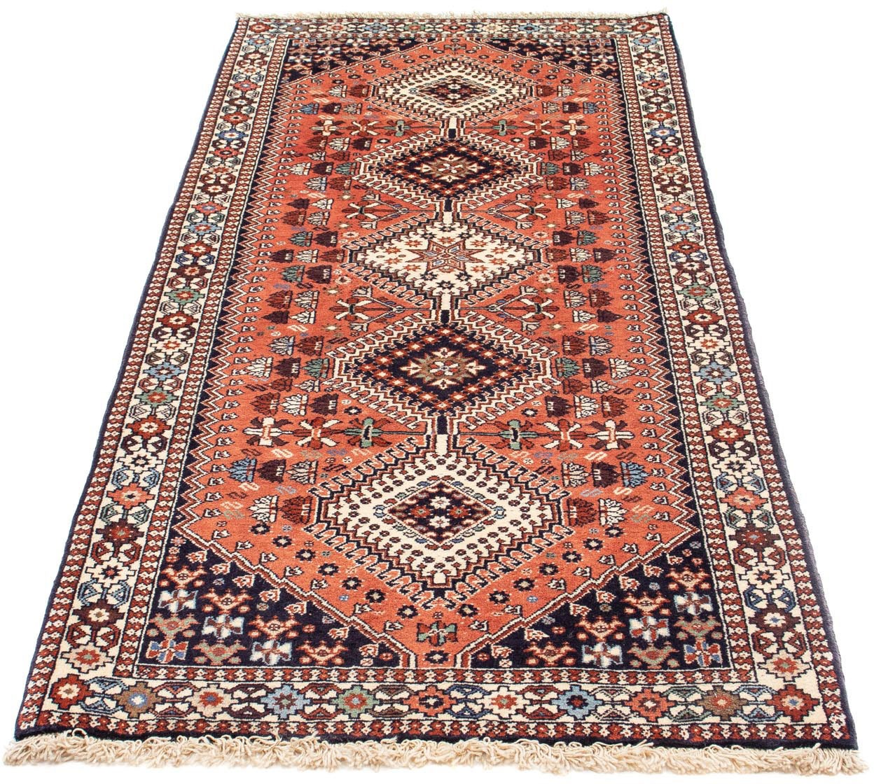 Image of morgenland Hochflor-Läufer »Yalameh Medaillon Rosso scuro 211 x 82 cm«, rechteckig, 1 mm Höhe, Handgeknüpft bei Ackermann Versand Schweiz