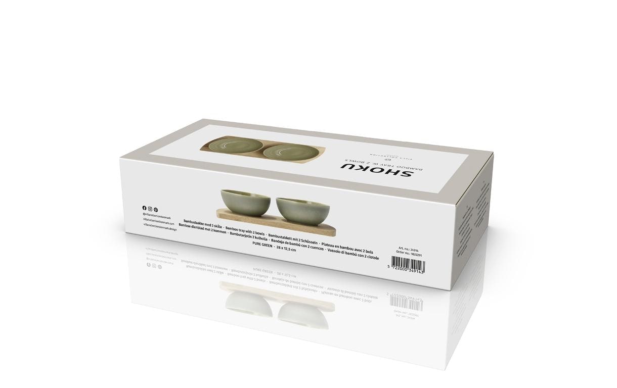 Villa Collection Denmark Plateau »mit 2 Schälchen Shoku« Holzart: Bambus (China)