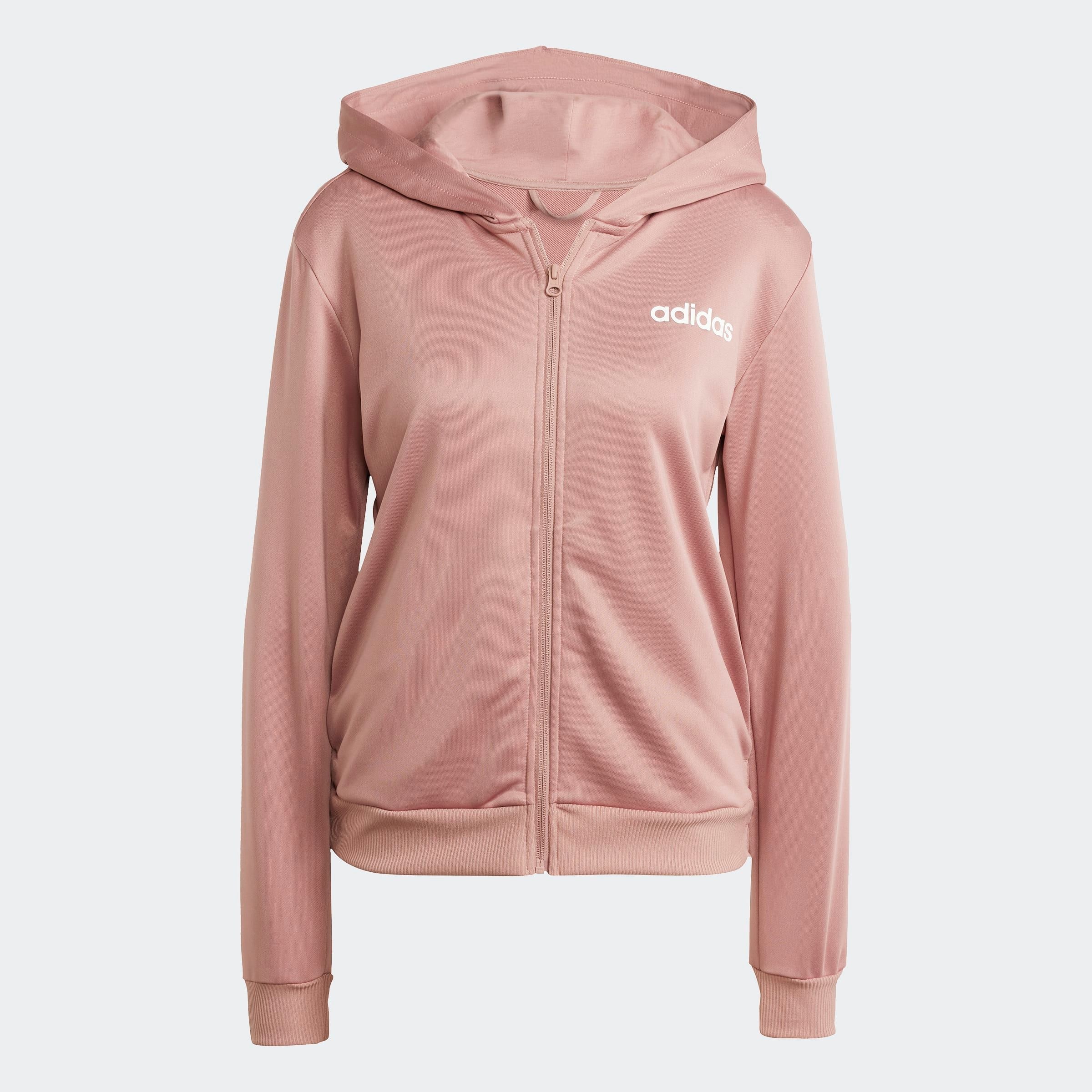 adidas Sportswear Trainingsanzug »W LINEAR TS«, (2 tlg.), Trainingsjacke mit Kapuze, Tracksuit