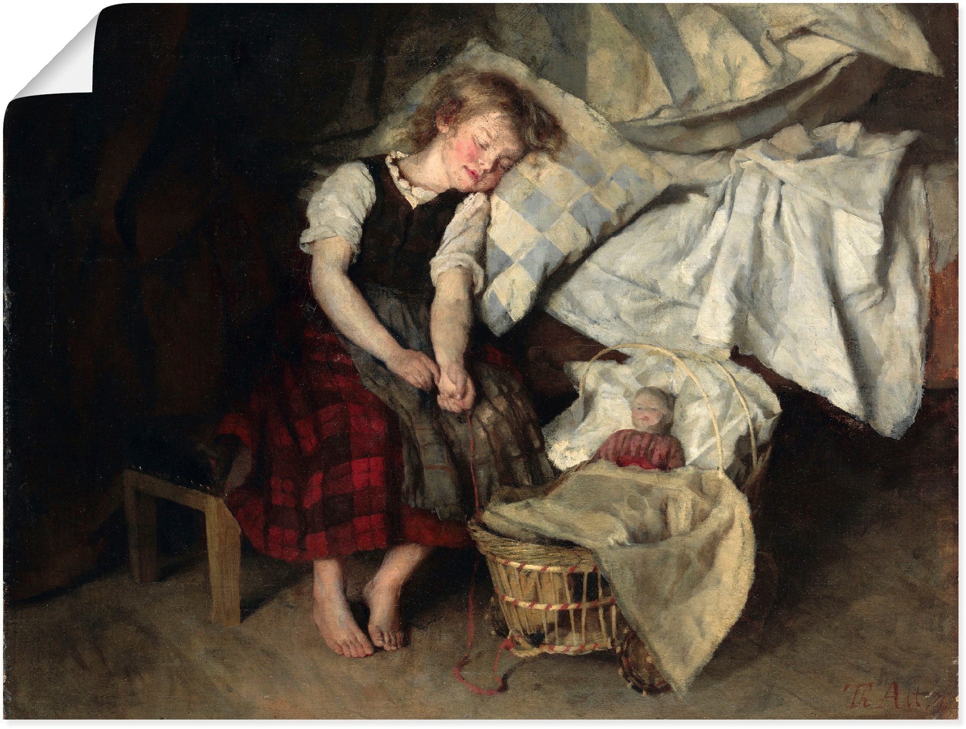 Image of Artland Wandbild »Siebenschläfer. 1871«, Kind, (1 St.), in vielen Grössen & Produktarten -Leinwandbild, Poster, Wandaufkleber / Wandtattoo auch für Badezimmer geeignet bei Ackermann Versand Schweiz