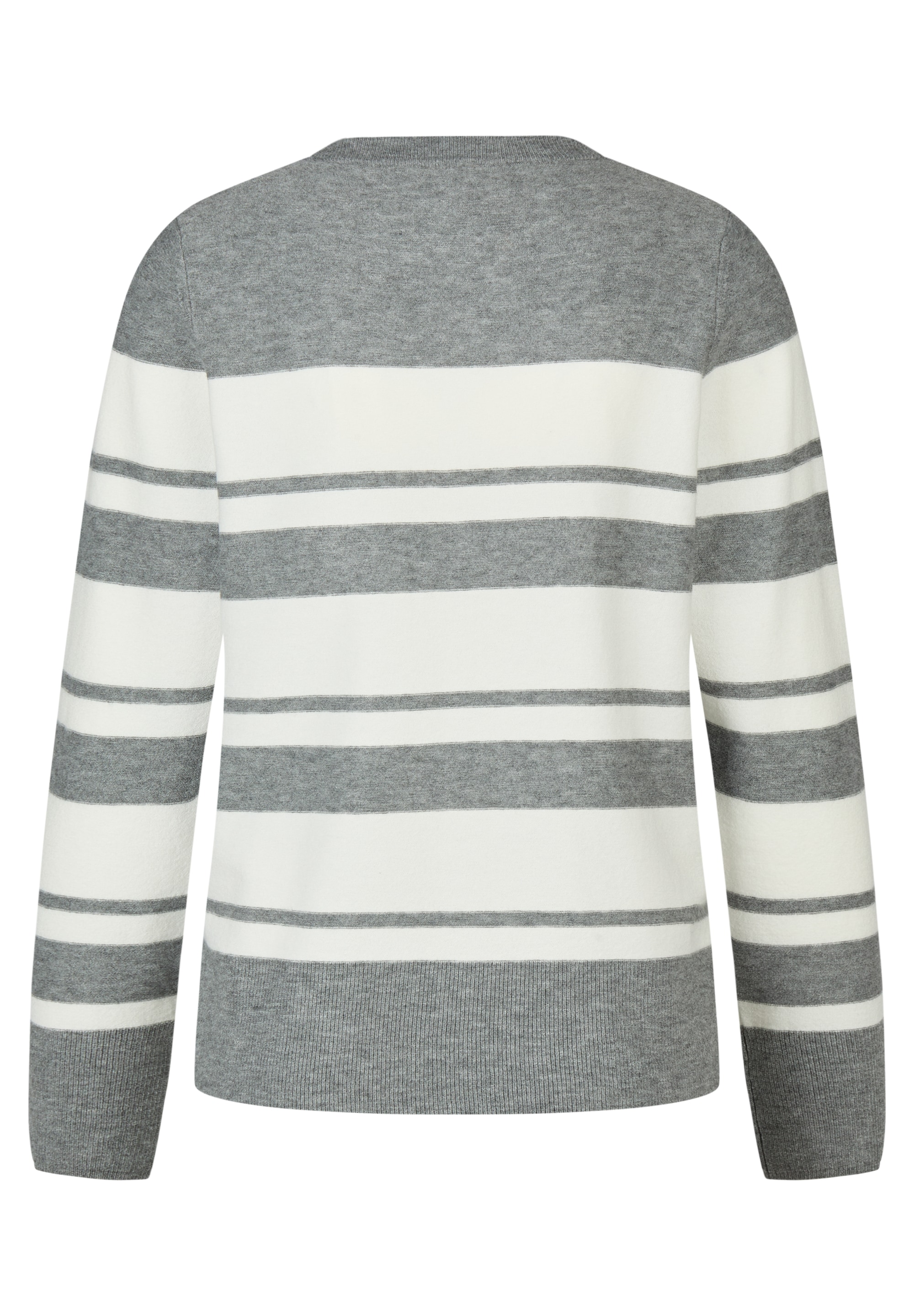 Rabe Strickpullover im Streifen-Look und mit Glitzersteinen