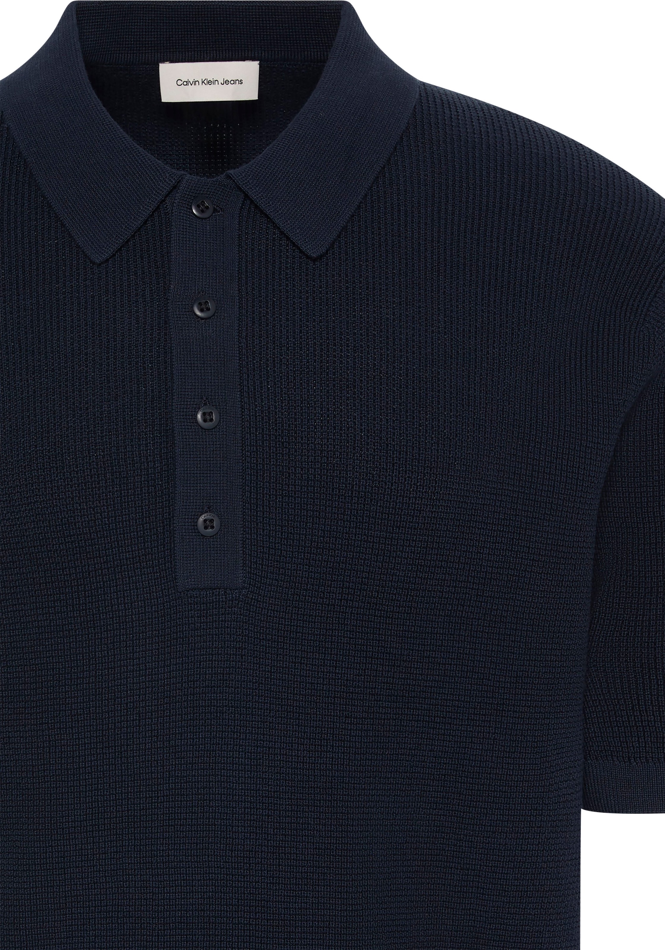 Calvin Klein Jeans Pull à col polo regular fit avec col polo