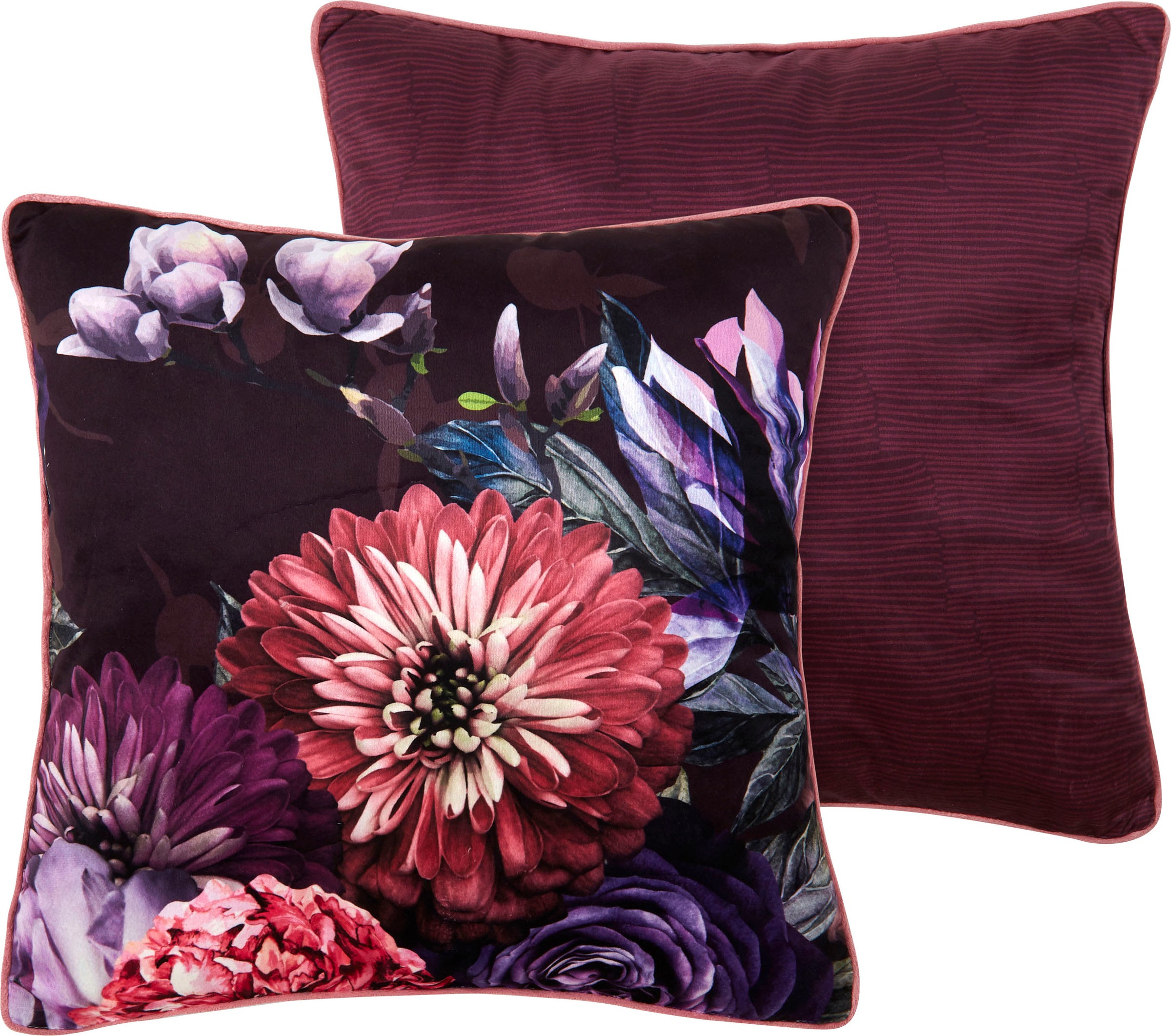 Image of Descanso Dekokissen »Bloomie«, (1 St., 1 48x48 cm Dekokissen - Mit biese), Mit Biese bei Ackermann Versand Schweiz