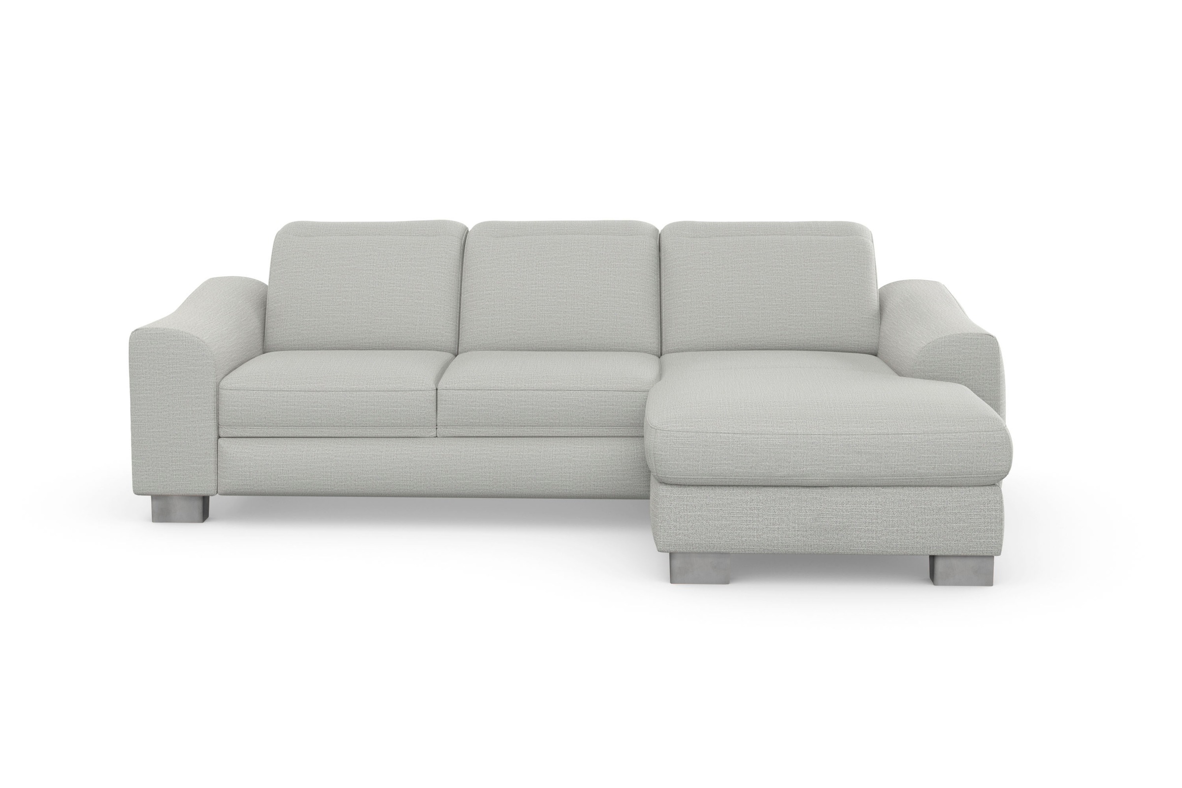 Image of sit&more Ecksofa "Dundee L-Form" mit Federkern und Edelstahlfüssen, wahlweise mit Kopfteilverstellung