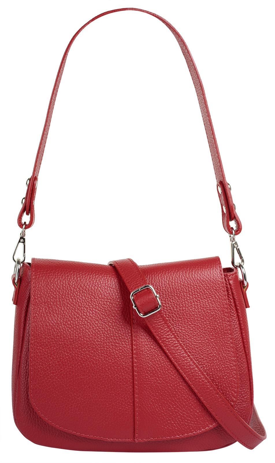 Cluty Umhängetasche, echt Leder, Made in Italy