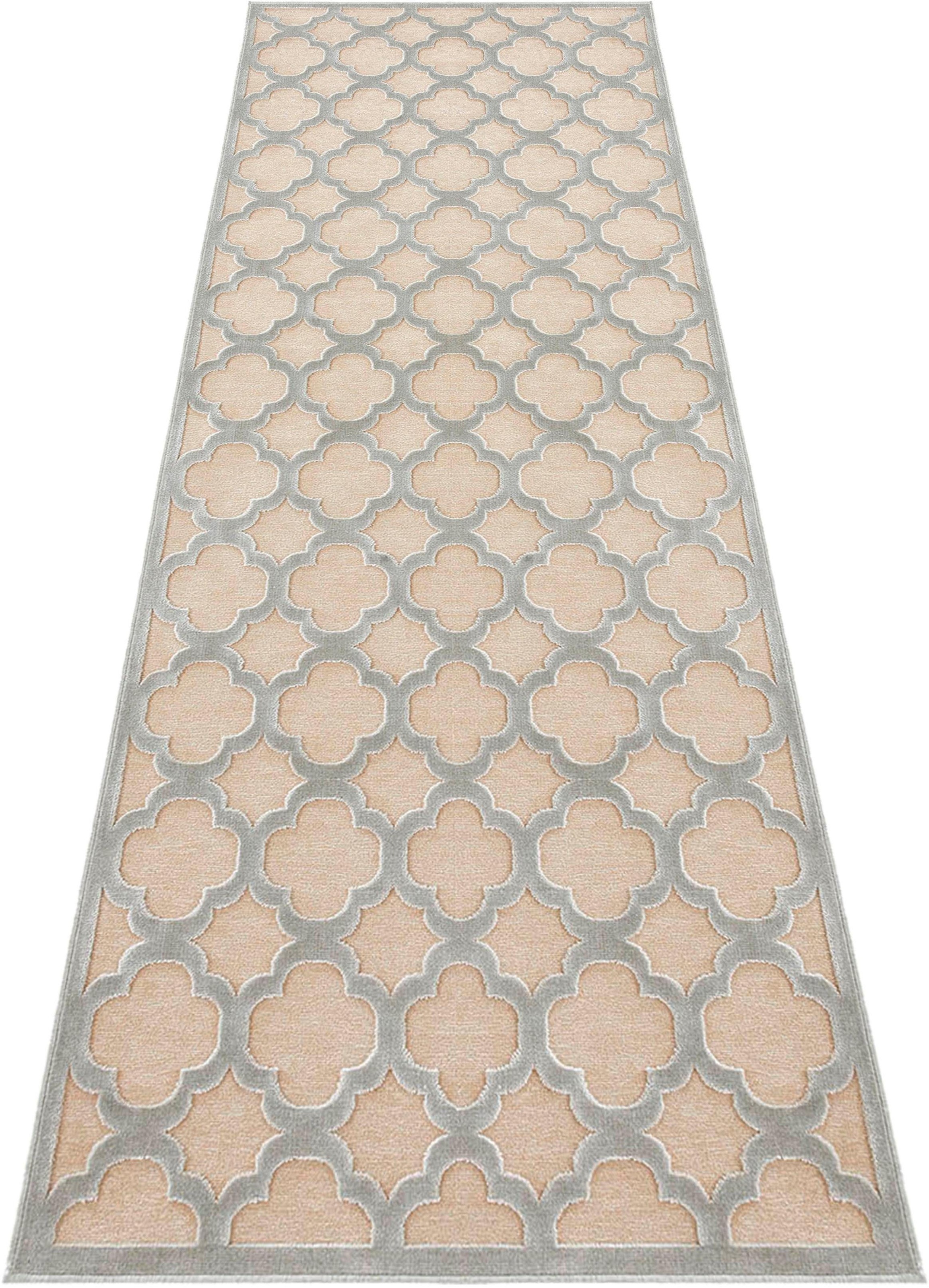 Image of MINT RUGS Läufer »Bryon«, rechteckig, 4 mm Höhe, Viskose Glanz, Hoch-Tief Struktur, Wohnzimmer, Schlafzimmer, Robust, Pflegeleicht, Relief Optik bei Ackermann Versand Schweiz