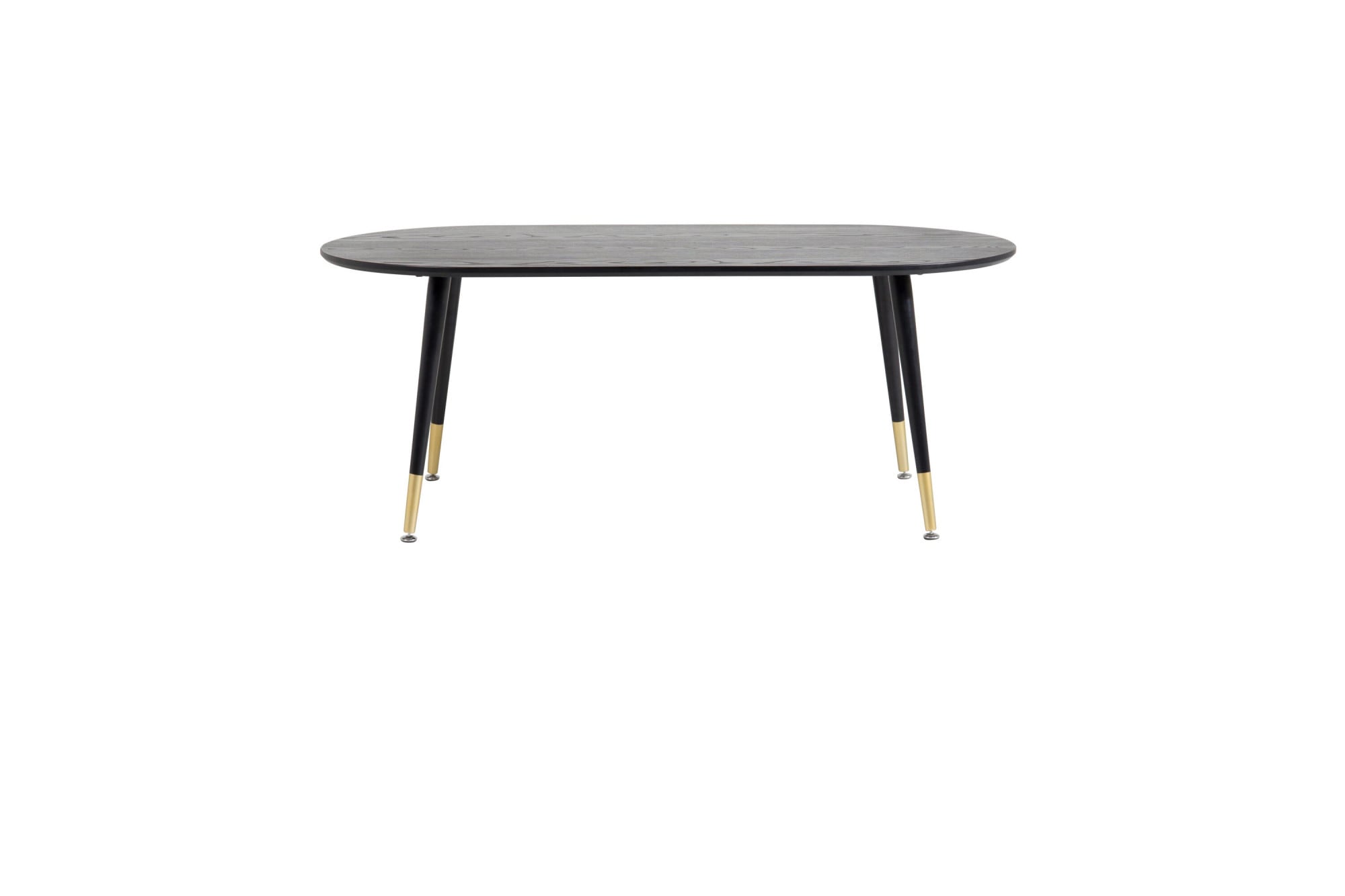 Venture Home Couchtisch »Dipp, Couchtisch in elegantem Schwarz mit Messing-Detail, 120 × 60 cm« Sofatisch, Furnier, Stahl, rechteckig, edel
