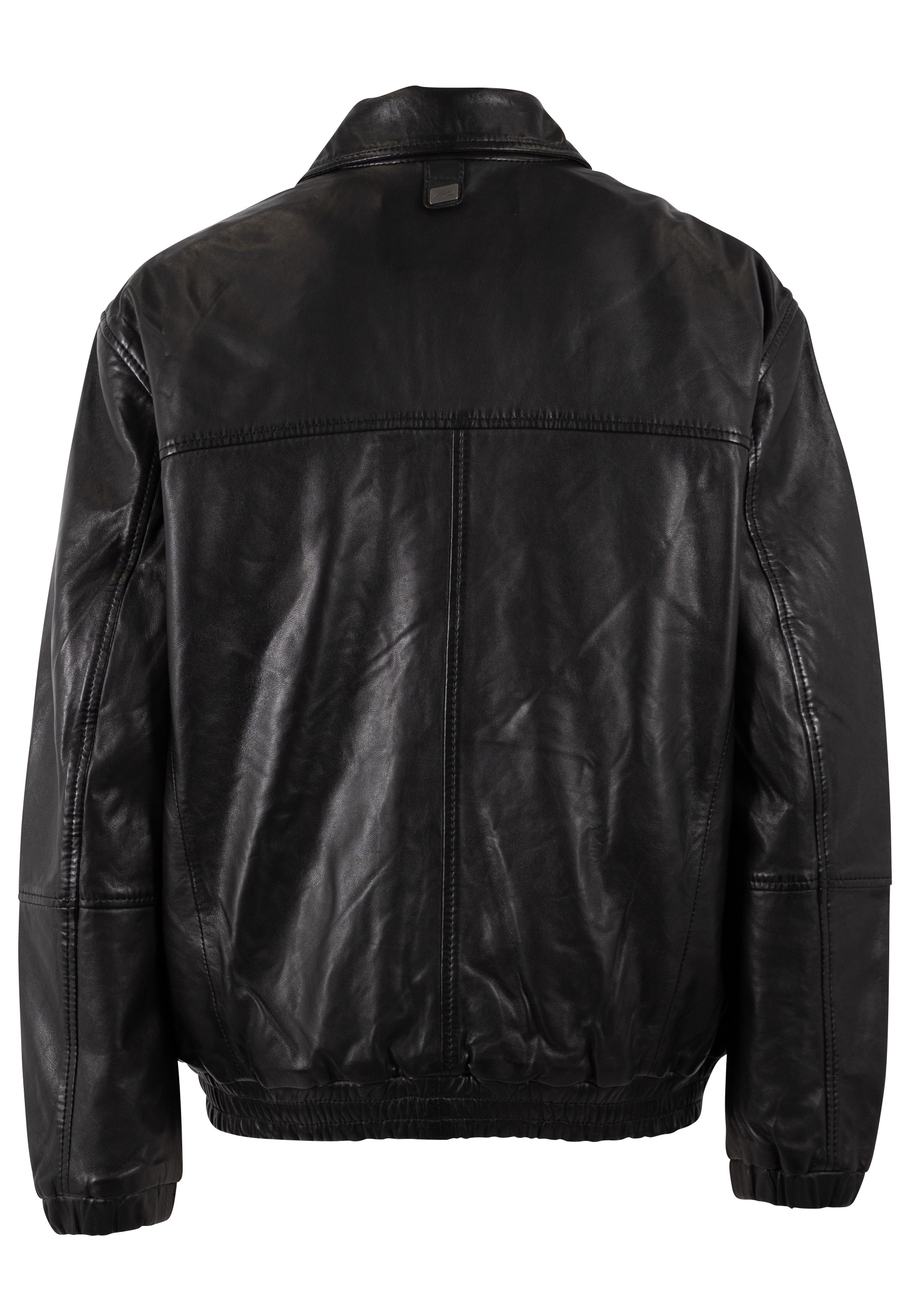 Mauritius Veste en cuir »MWAveline OS« avec col à revers, coupe oversize